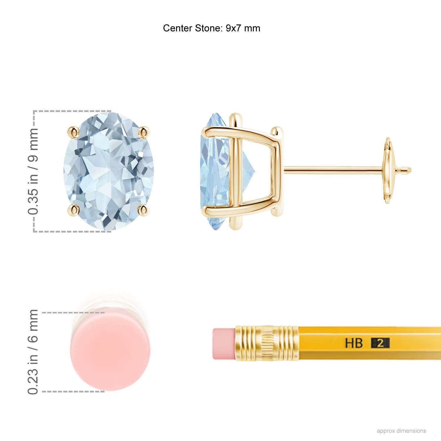 A - Aquamarine / 3 CT / 14 KT Yellow Gold