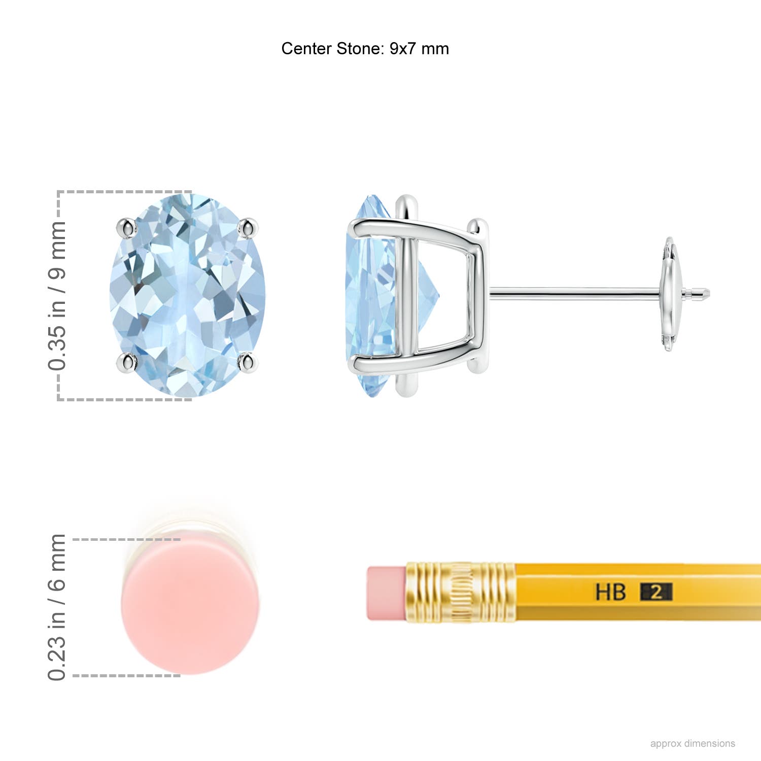 AA - Aquamarine / 3 CT / 14 KT White Gold