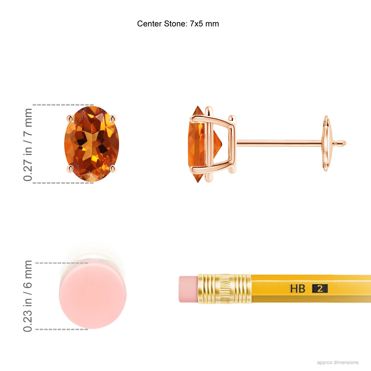 AAAA - Citrine / 1.5 CT / 14 KT Rose Gold