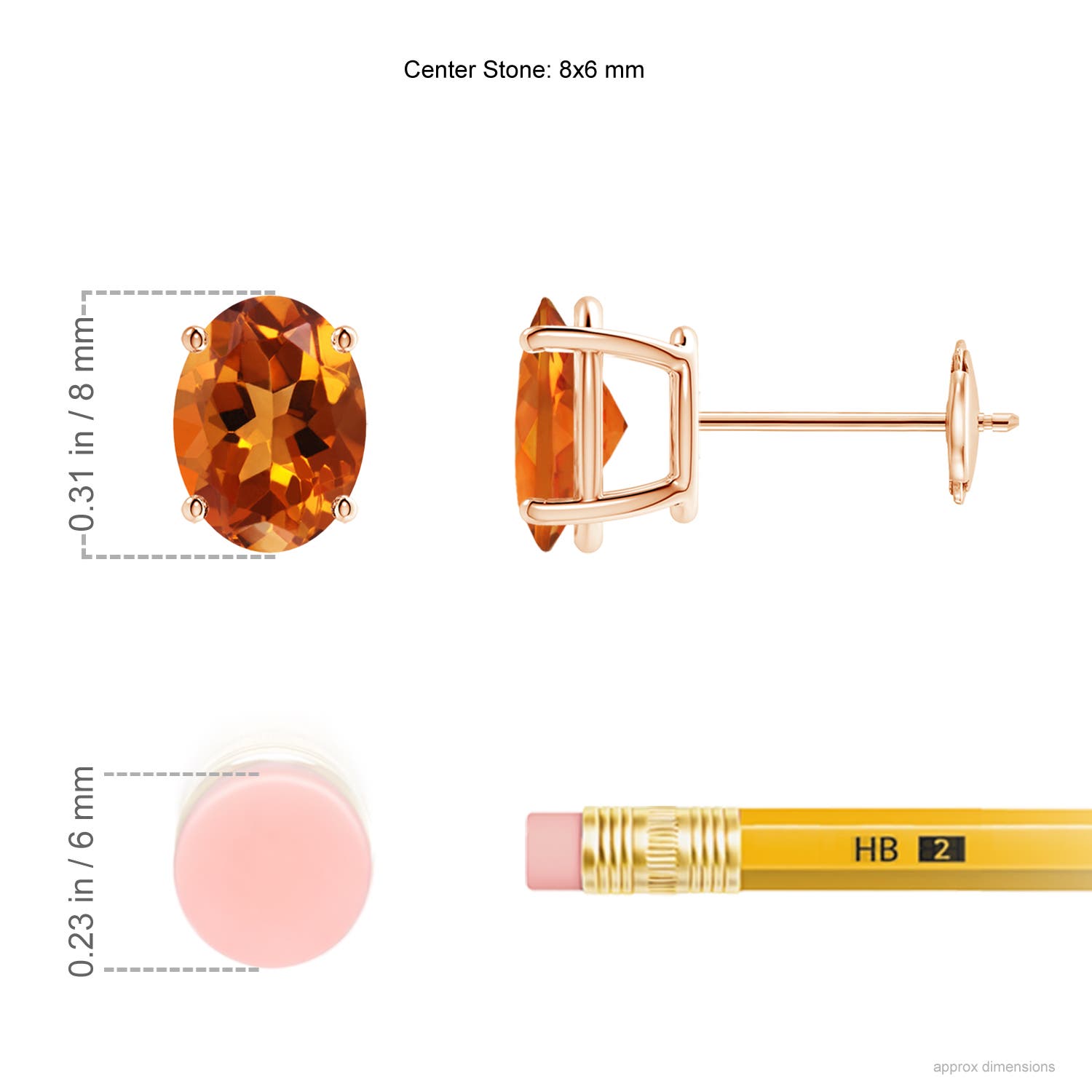 AAAA - Citrine / 2.2 CT / 14 KT Rose Gold