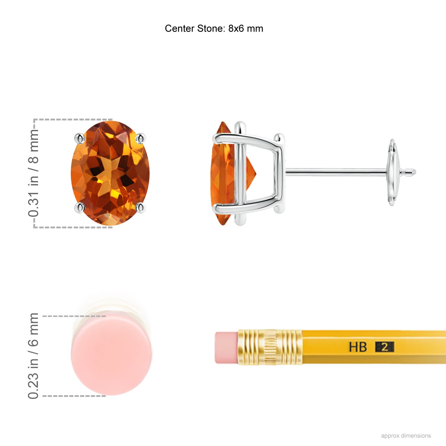 AAAA - Citrine / 2.2 CT / 14 KT White Gold