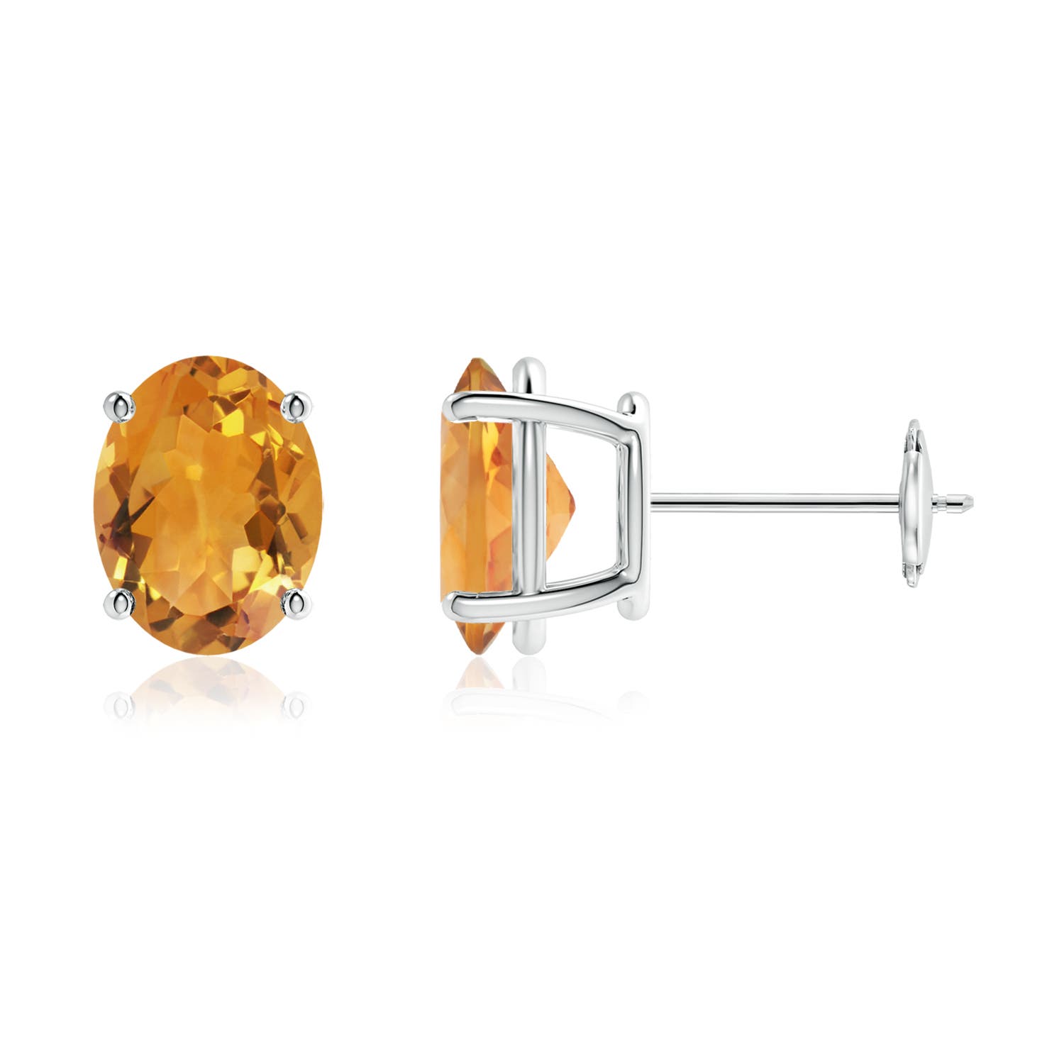 AA - Citrine / 3.3 CT / 14 KT White Gold