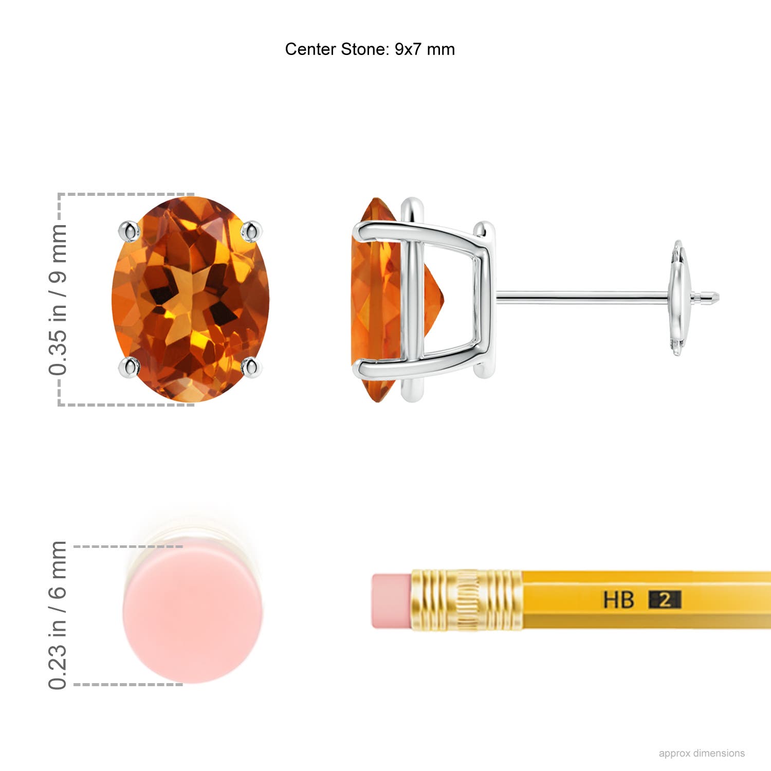 AAAA - Citrine / 3.3 CT / 14 KT White Gold