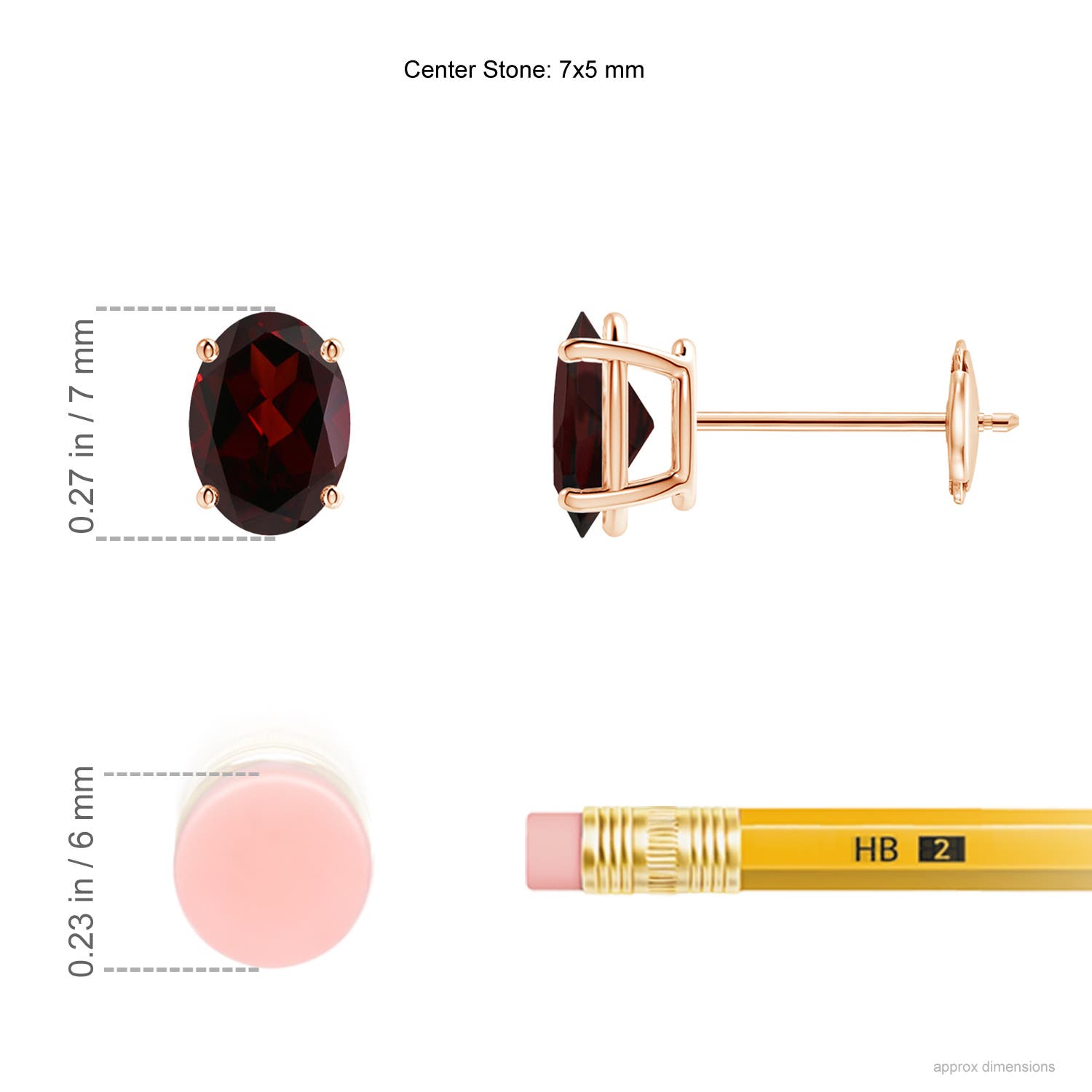 A - Garnet / 1.8 CT / 14 KT Rose Gold