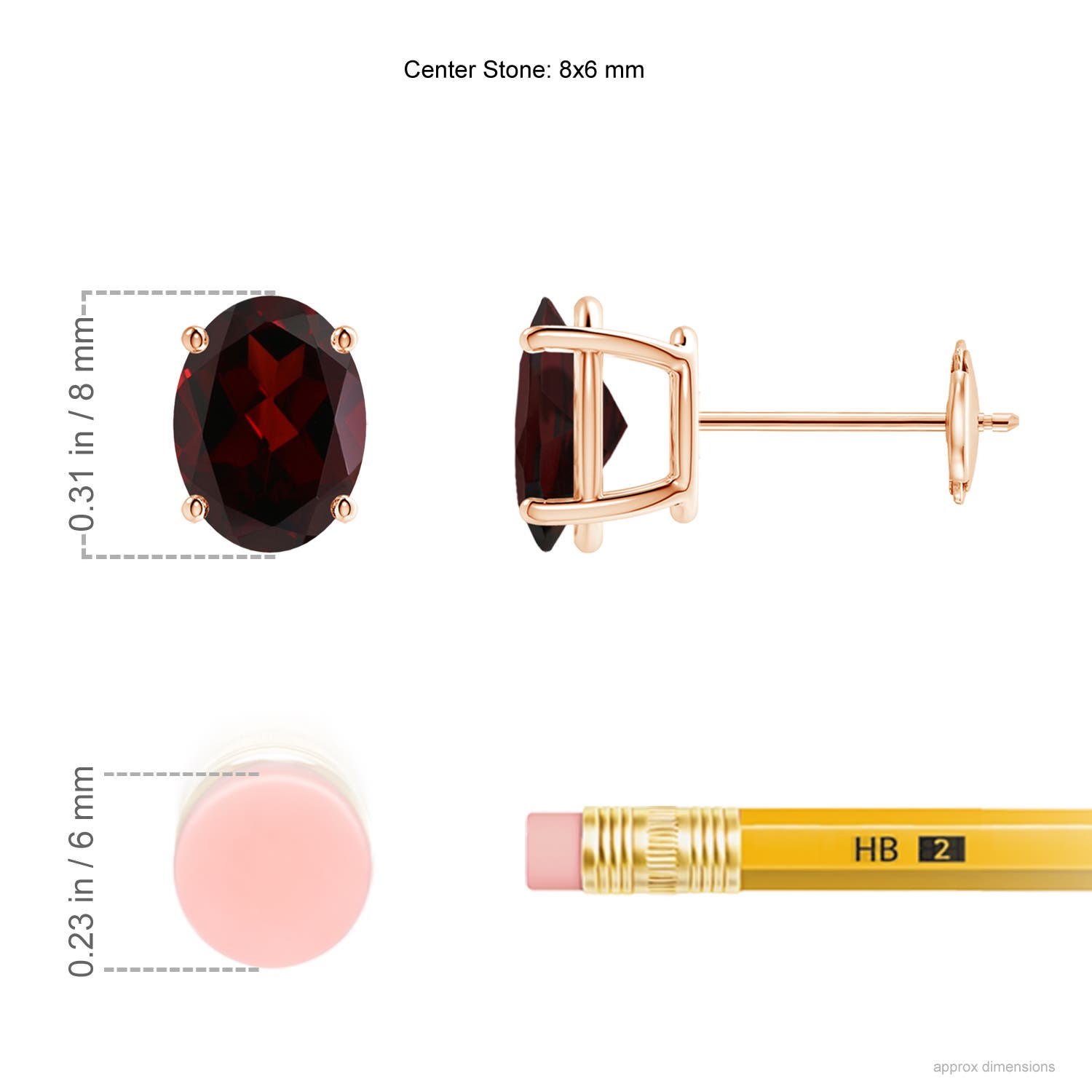 A - Garnet / 2.9 CT / 14 KT Rose Gold