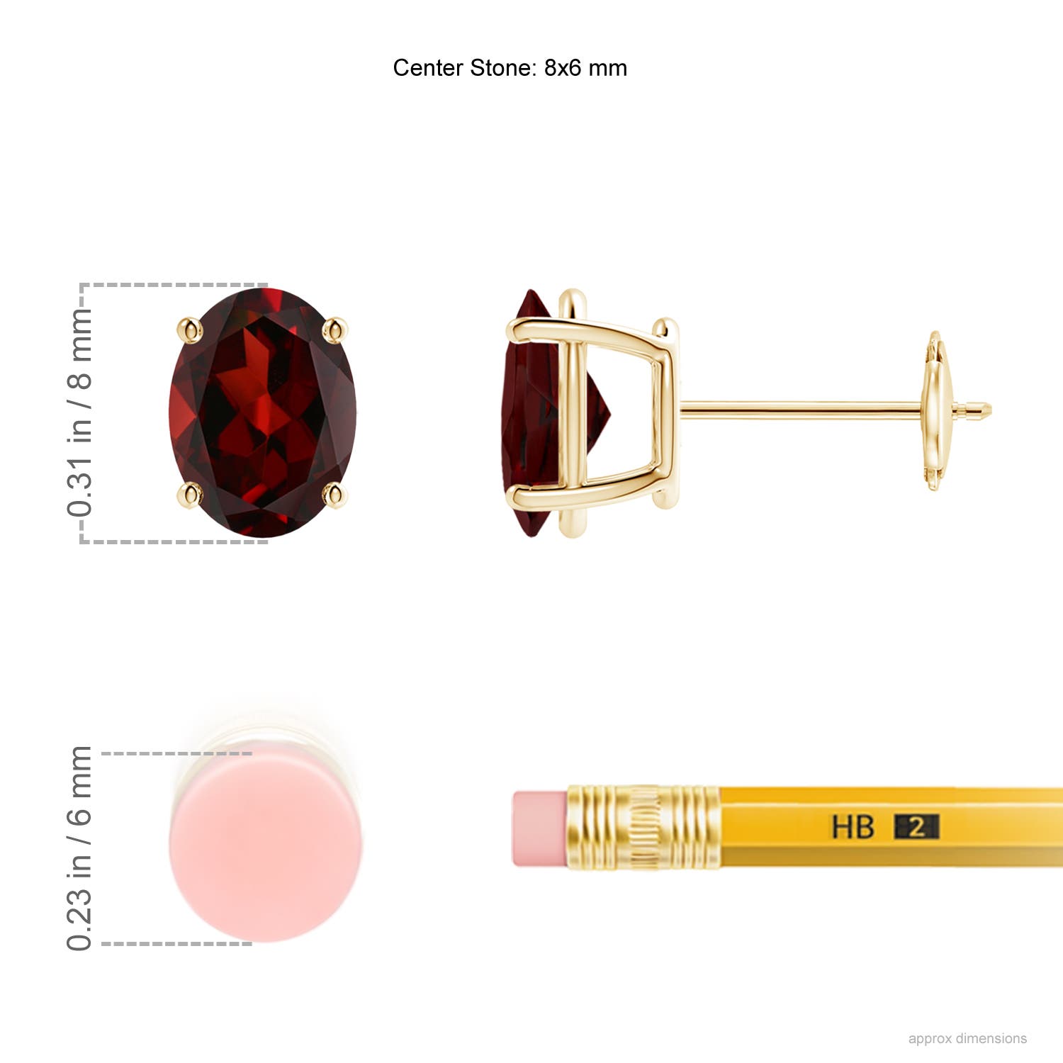 AAA - Garnet / 2.9 CT / 14 KT Yellow Gold