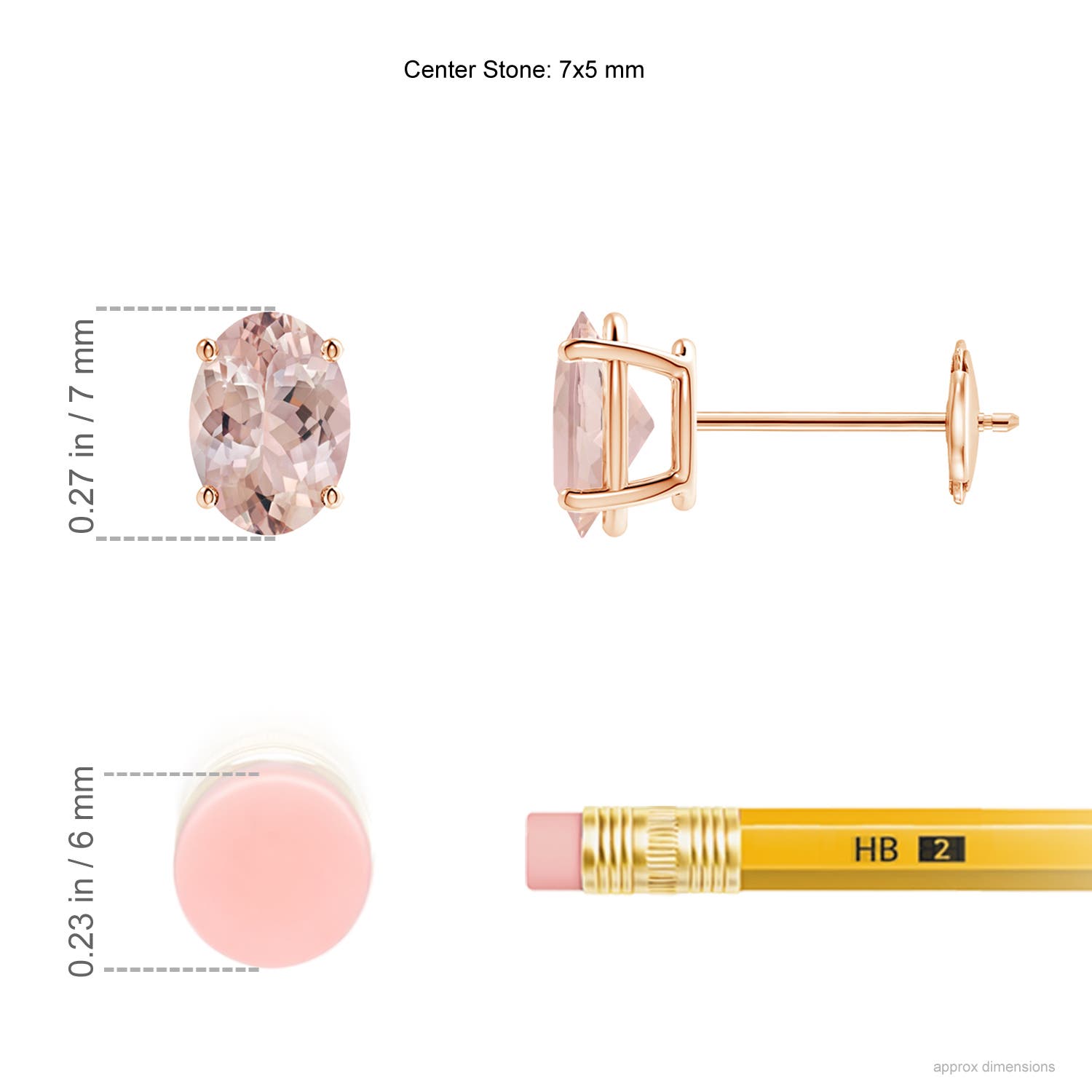 AA - Morganite / 1.4 CT / 14 KT Rose Gold