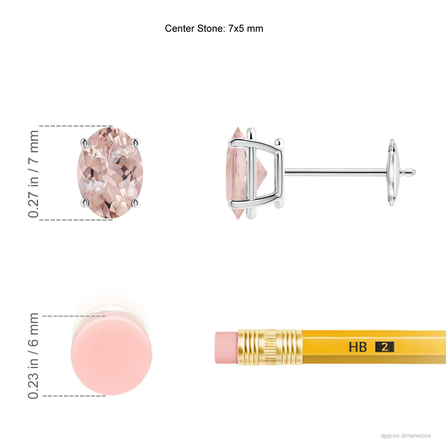 AA - Morganite / 1.4 CT / 14 KT White Gold