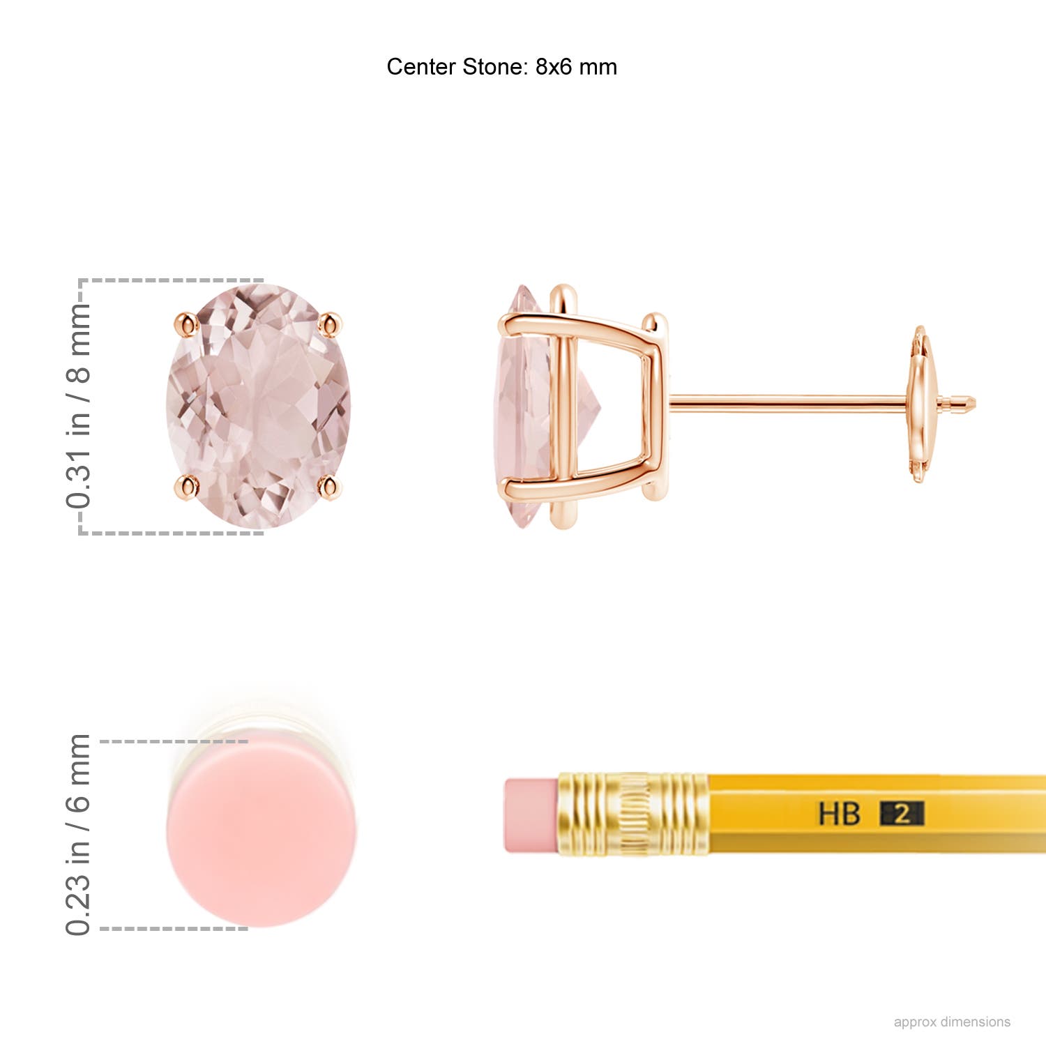 A - Morganite / 2.2 CT / 14 KT Rose Gold