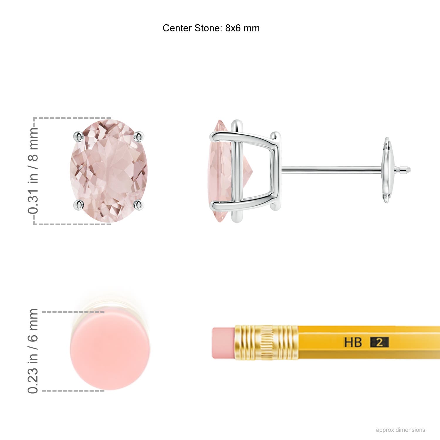 A - Morganite / 2.2 CT / 14 KT White Gold