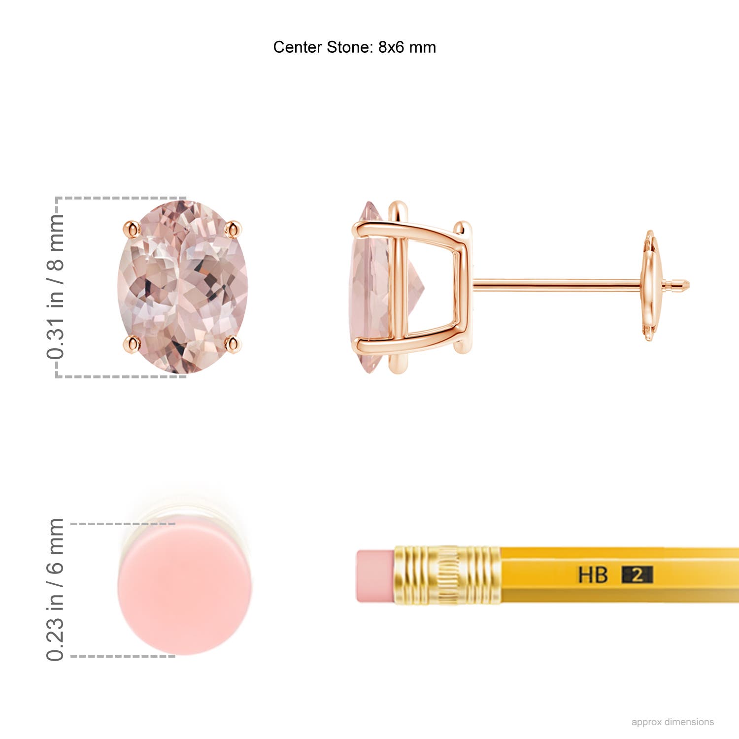 AA - Morganite / 2.2 CT / 14 KT Rose Gold