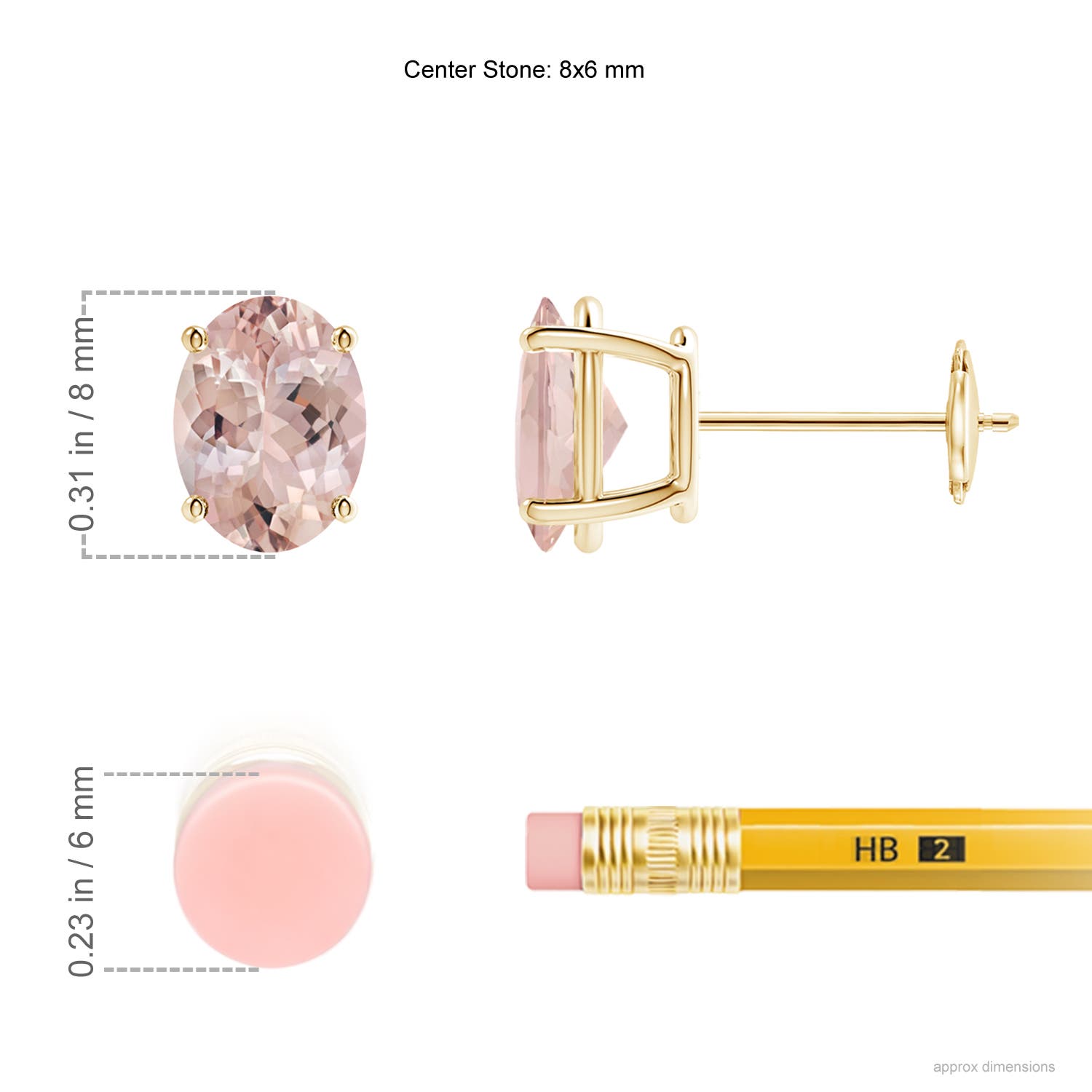 AA - Morganite / 2.2 CT / 14 KT Yellow Gold