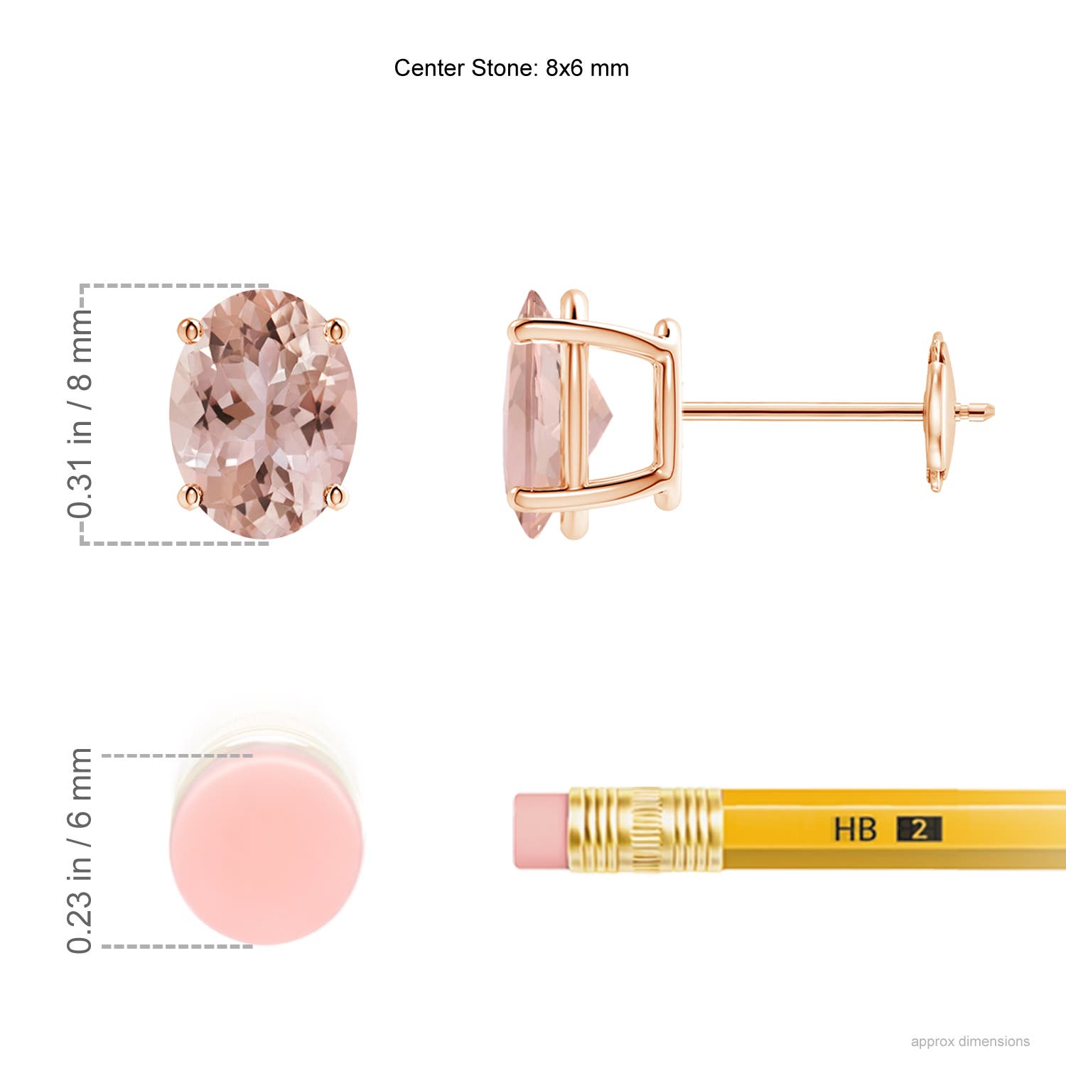 AAA - Morganite / 2.2 CT / 14 KT Rose Gold