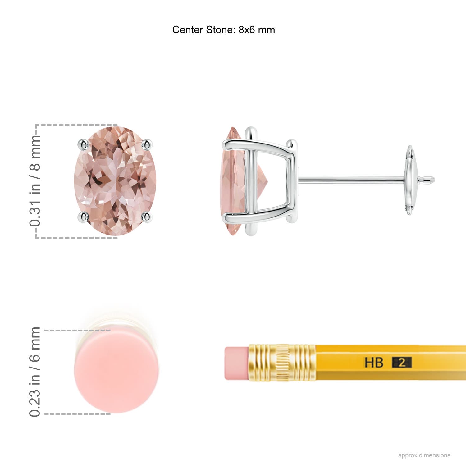 AAA - Morganite / 2.2 CT / 14 KT White Gold