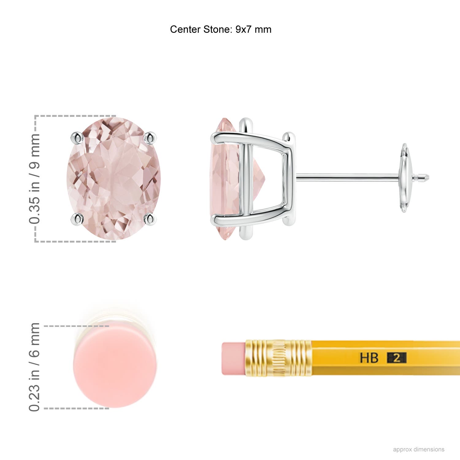 A - Morganite / 3.3 CT / 14 KT White Gold