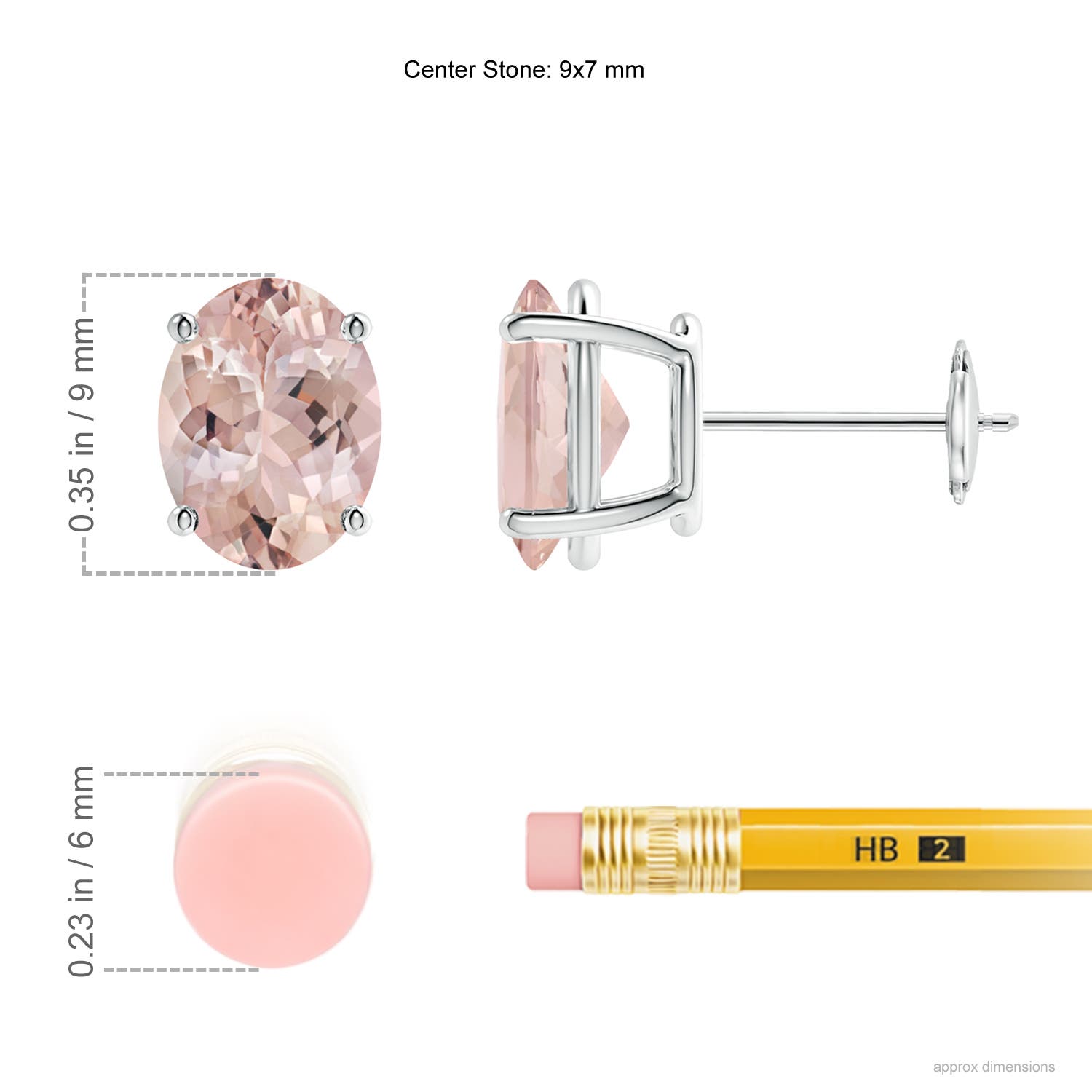 AA - Morganite / 3.3 CT / 14 KT White Gold