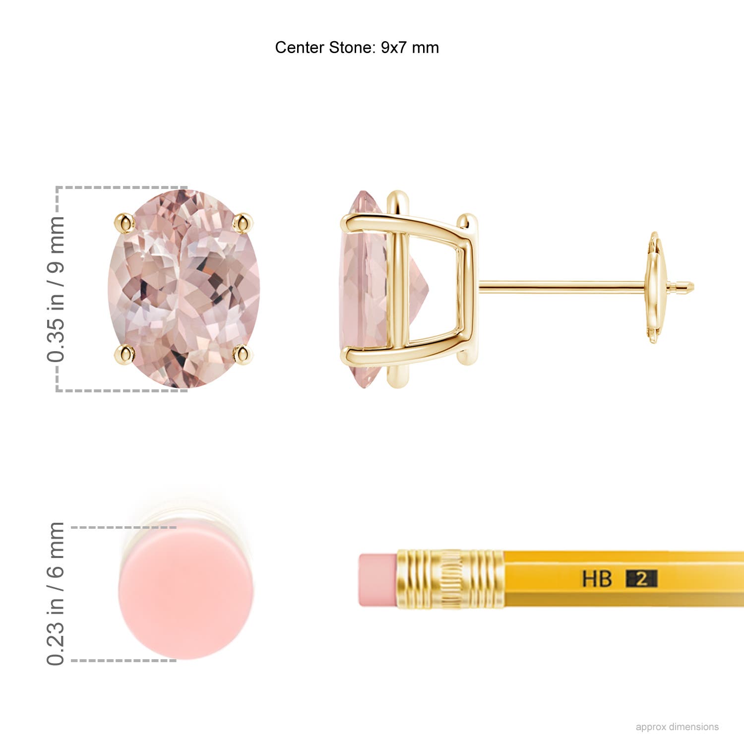 AA - Morganite / 3.3 CT / 14 KT Yellow Gold