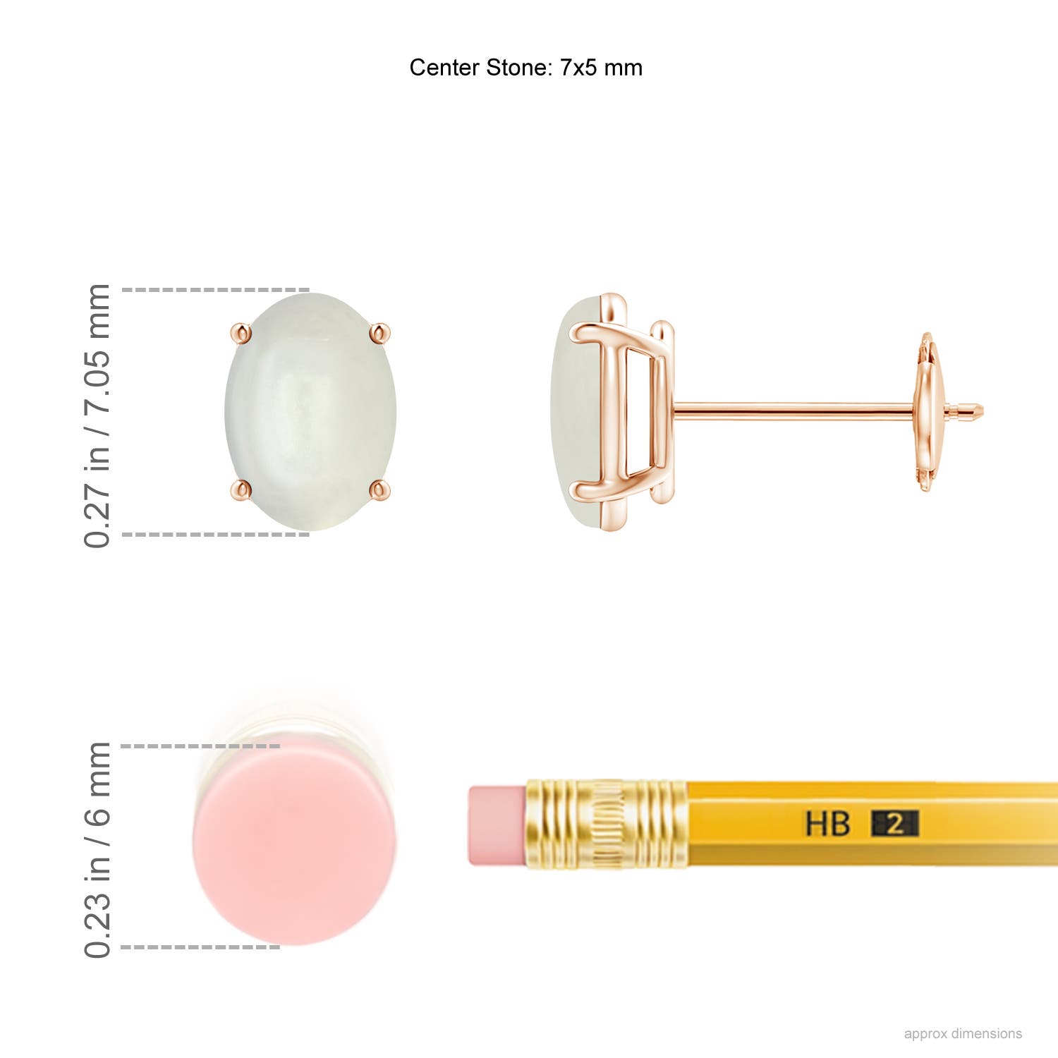 AAAA - Moonstone / 1.36 CT / 14 KT Rose Gold