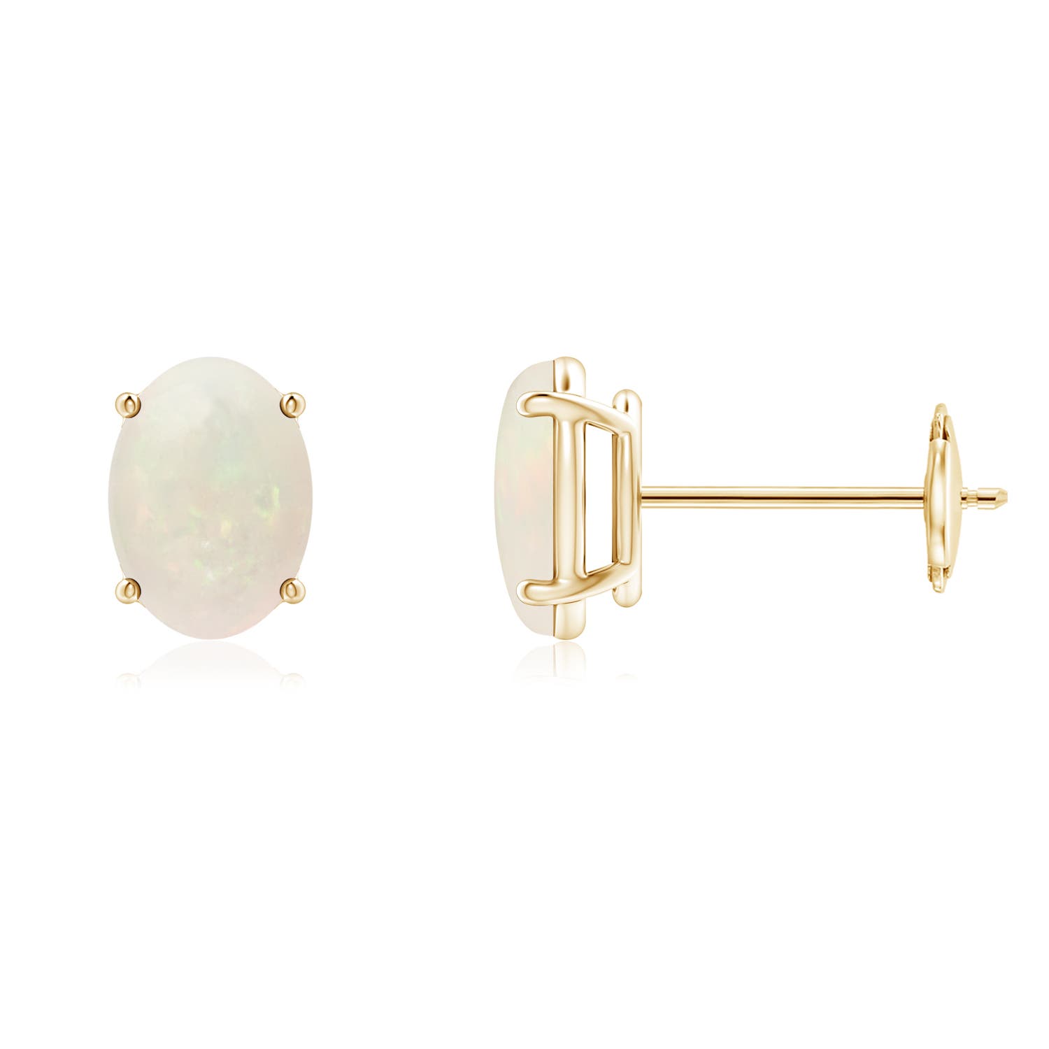 A - Opal / 0.9 CT / 14 KT Yellow Gold