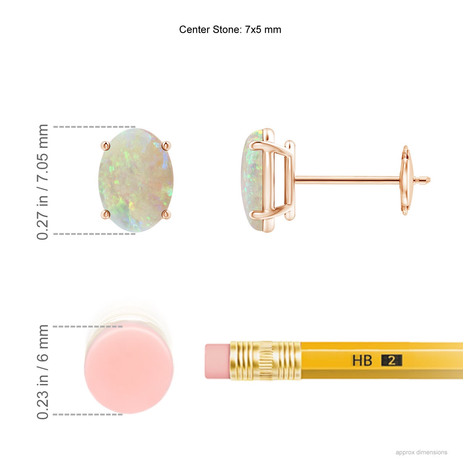 AAA - Opal / 0.9 CT / 14 KT Rose Gold