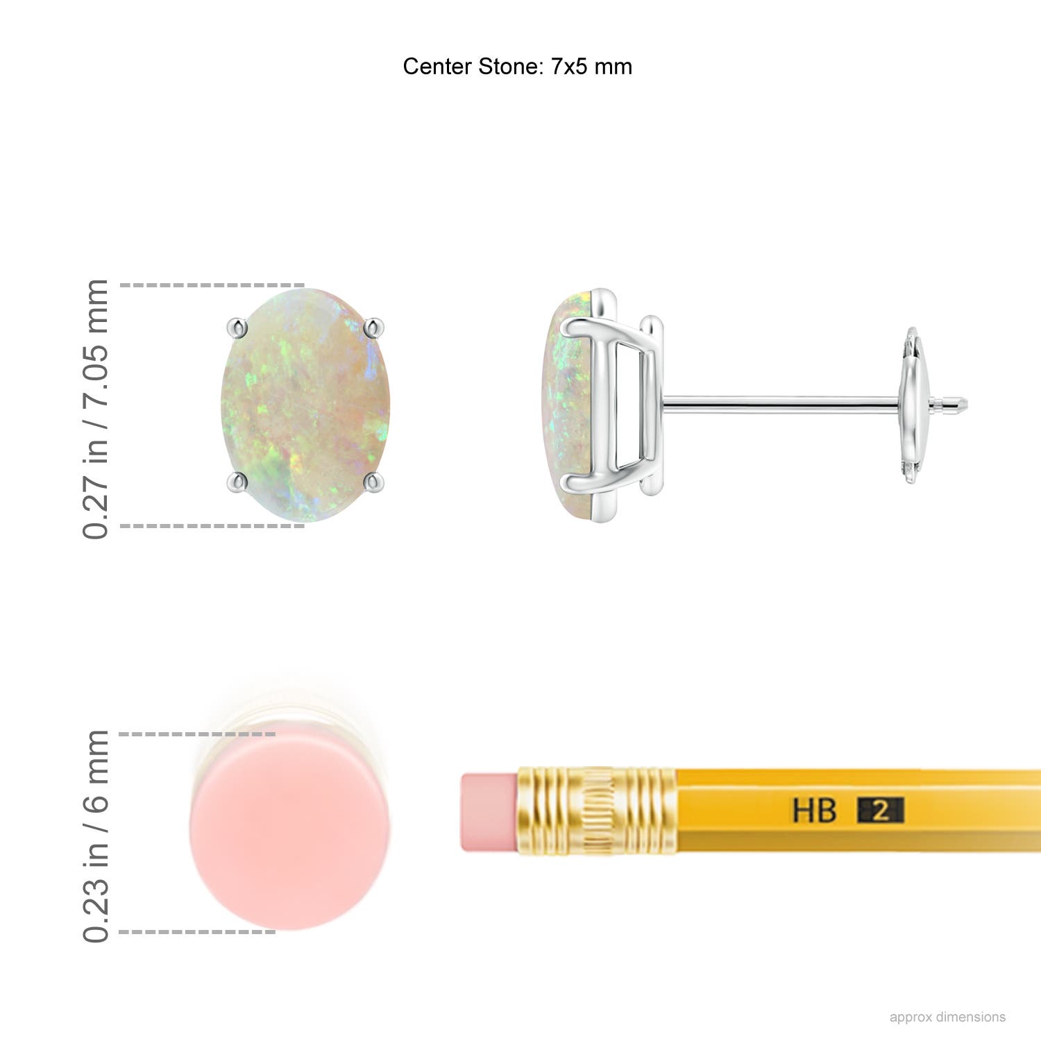 AAA - Opal / 0.9 CT / 14 KT White Gold