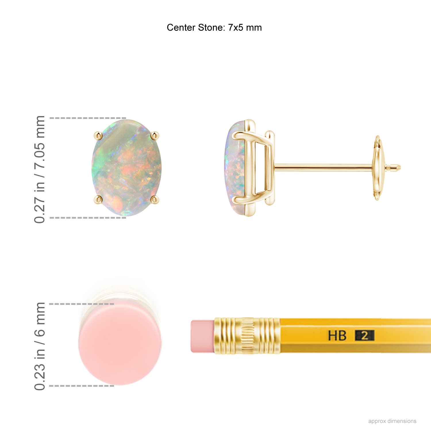 AAAA - Opal / 0.9 CT / 14 KT Yellow Gold