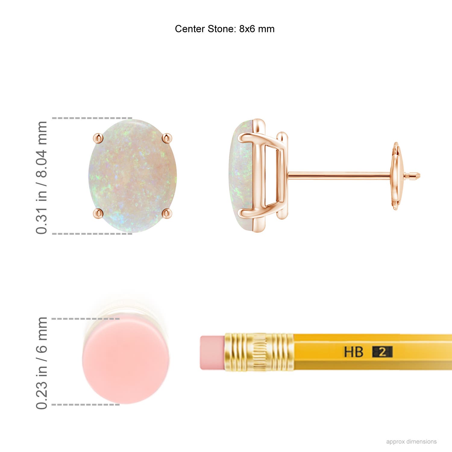 AA - Opal / 1.6 CT / 14 KT Rose Gold