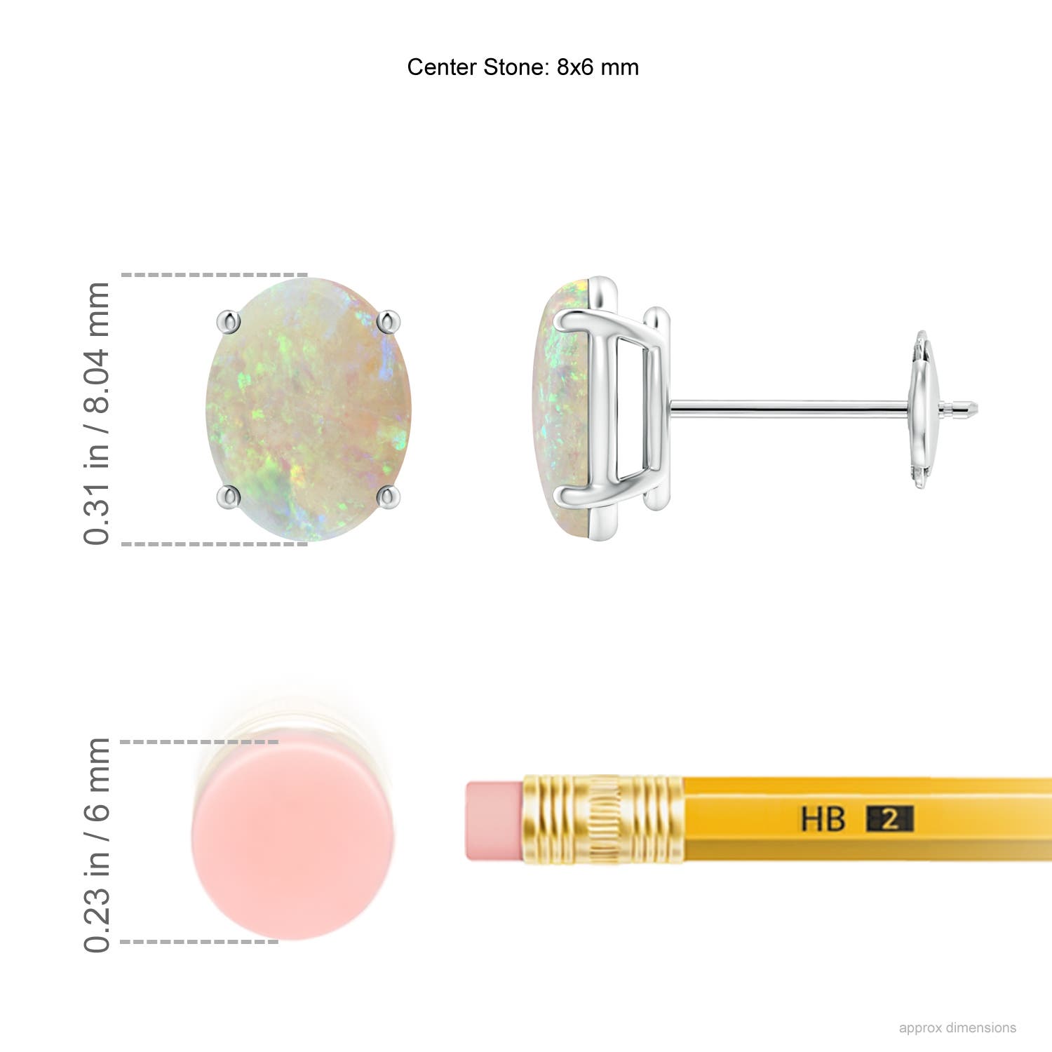 AAA - Opal / 1.6 CT / 14 KT White Gold