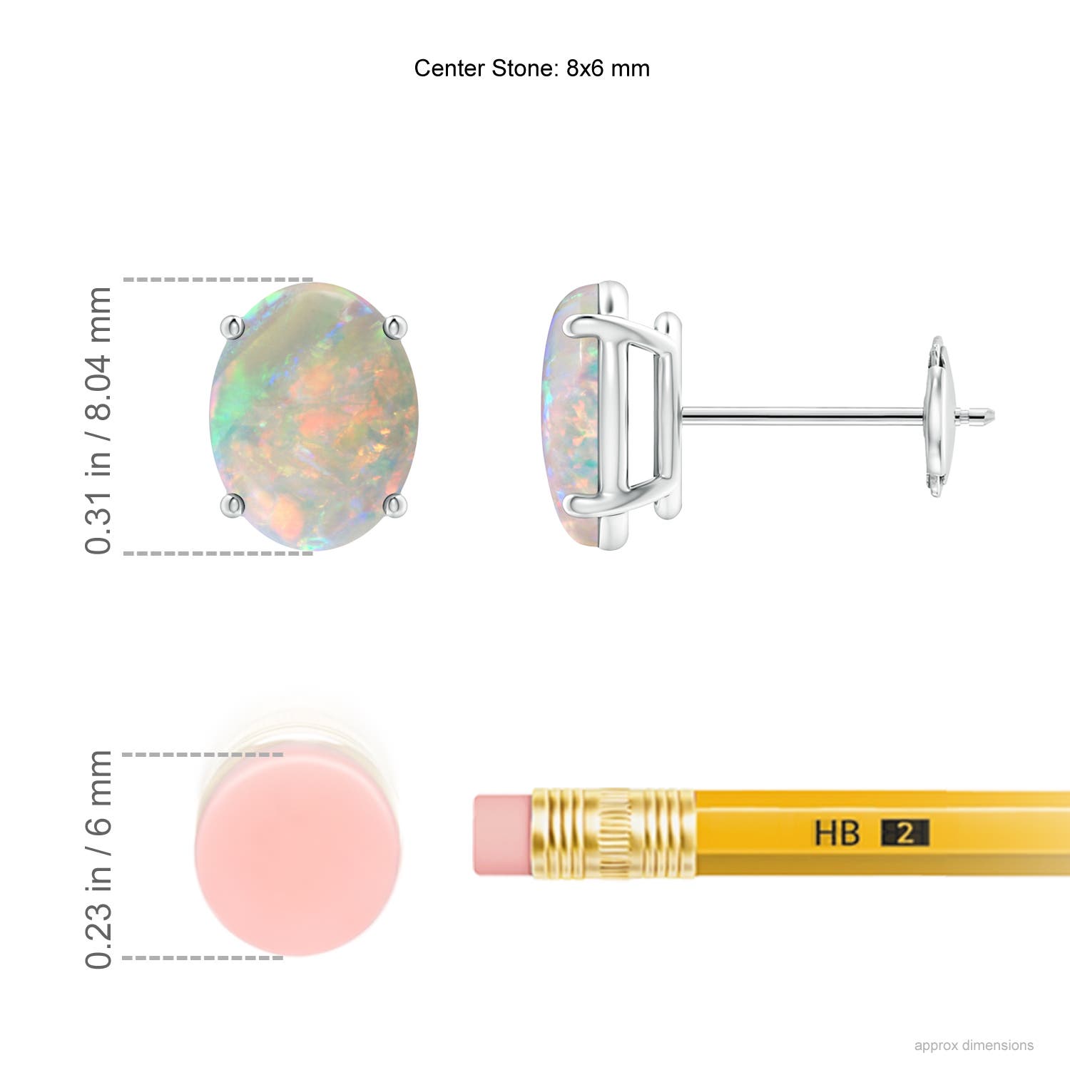 AAAA - Opal / 1.6 CT / 14 KT White Gold