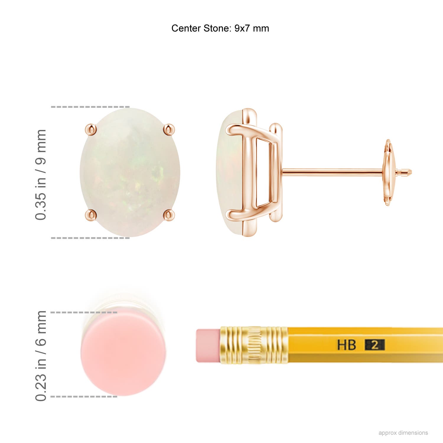 A - Opal / 2.2 CT / 14 KT Rose Gold