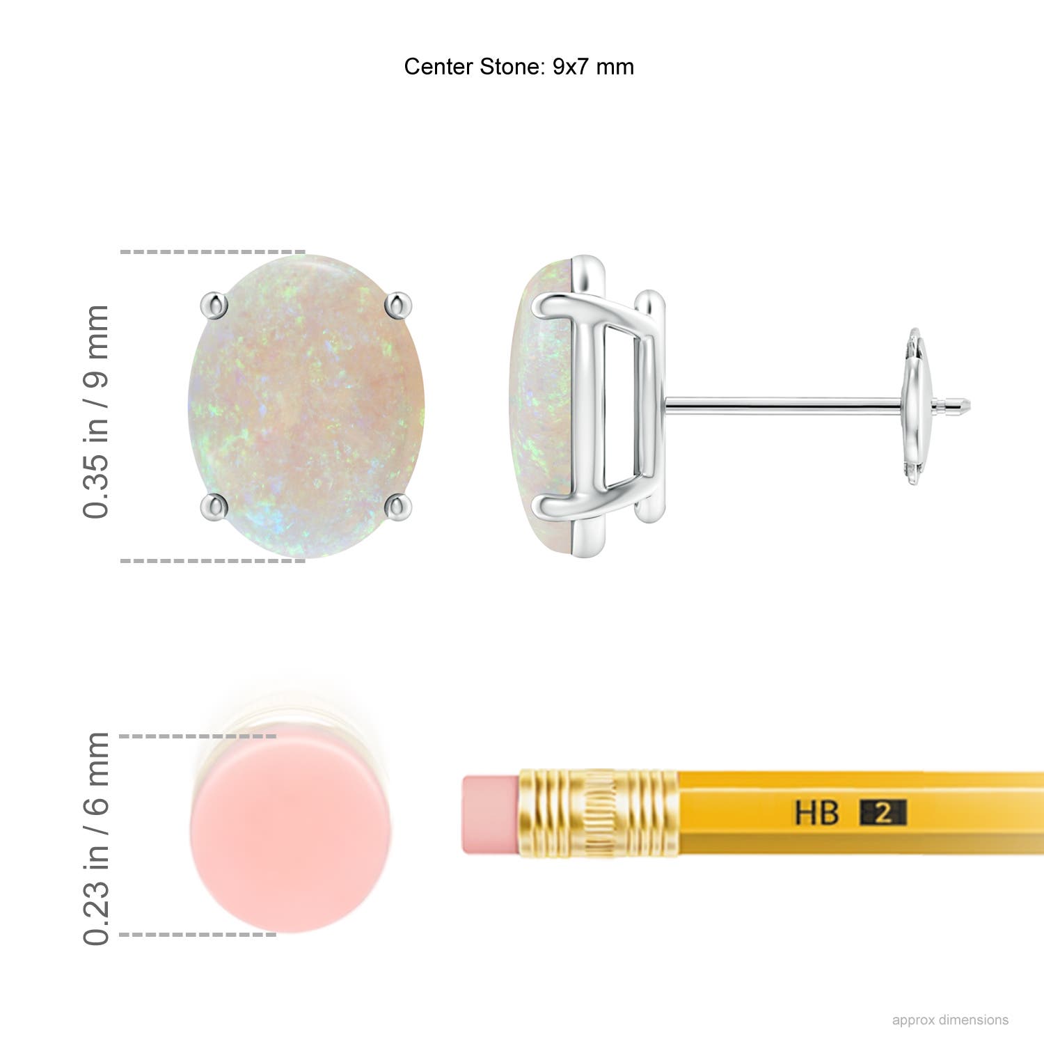 AA - Opal / 2.2 CT / 14 KT White Gold