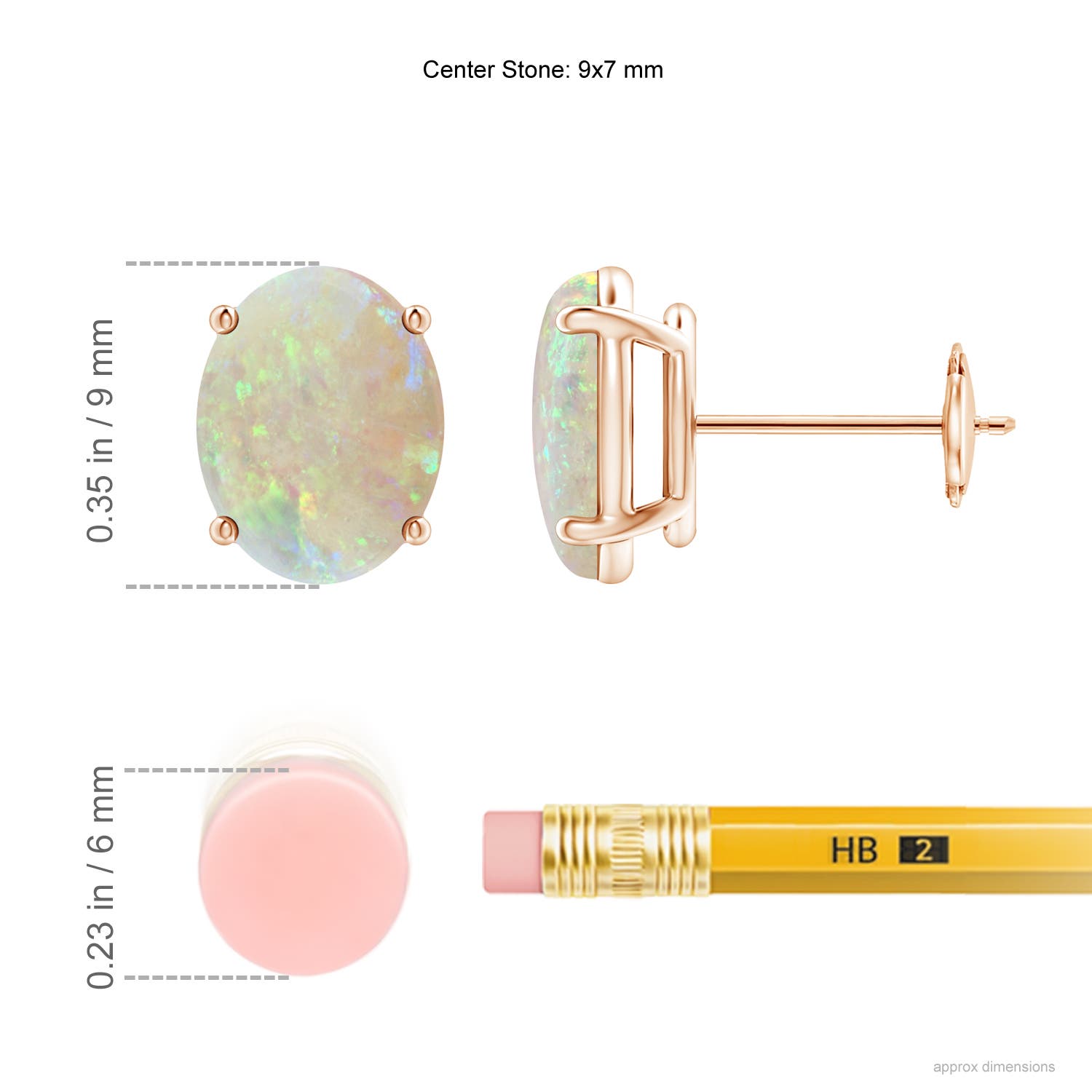 AAA - Opal / 2.2 CT / 14 KT Rose Gold