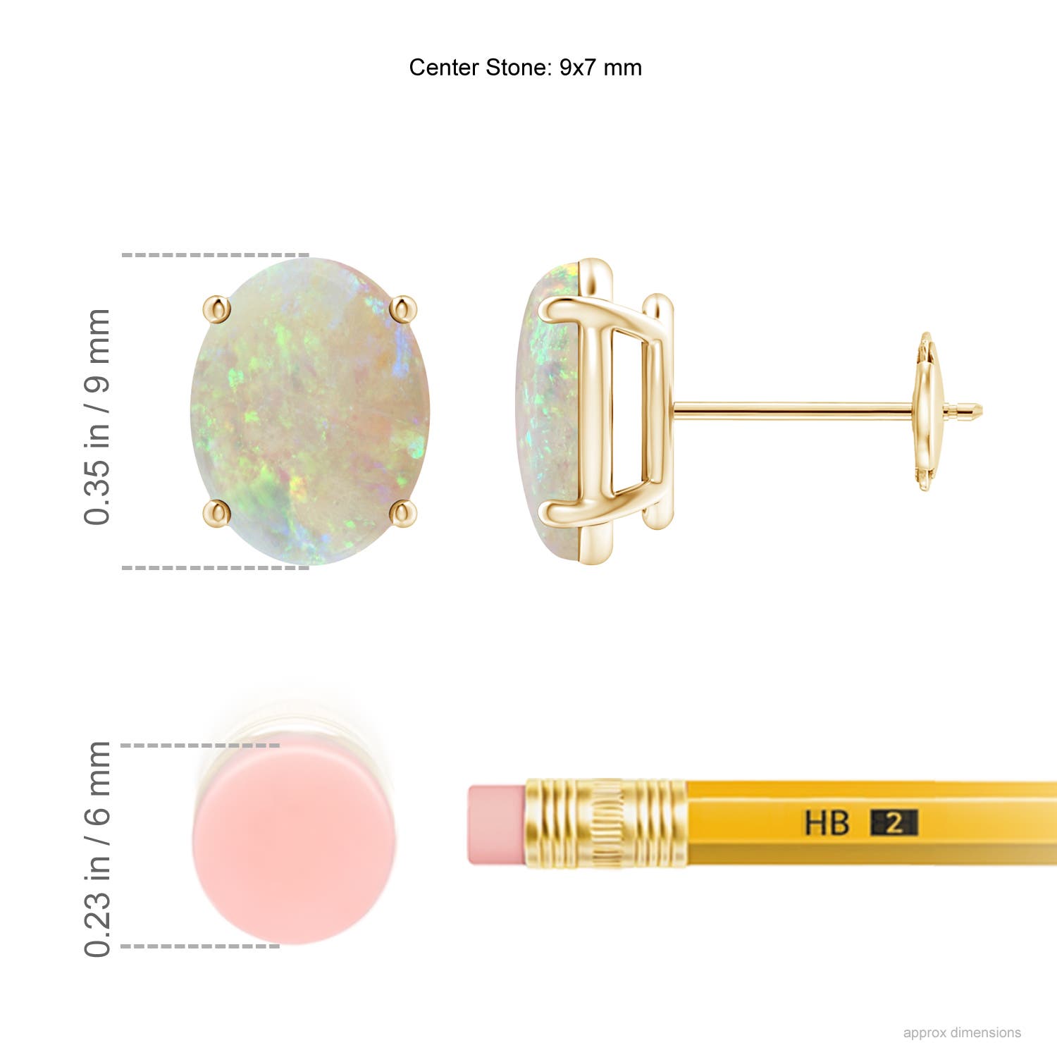 AAA - Opal / 2.2 CT / 14 KT Yellow Gold