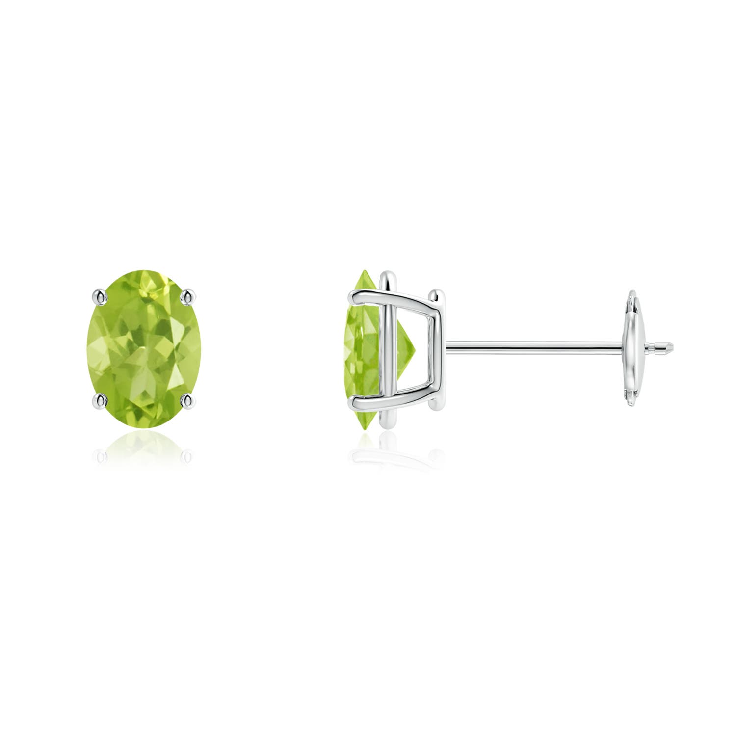 AA - Peridot / 1.7 CT / 14 KT White Gold