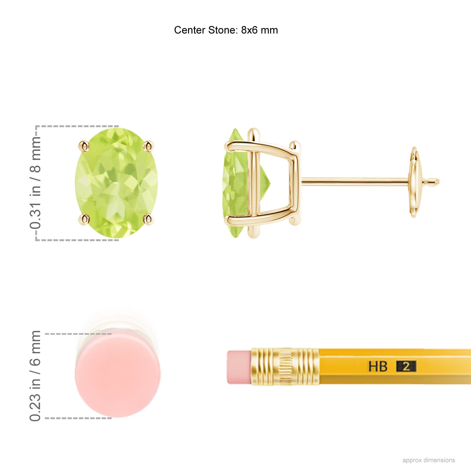 A - Peridot / 2.7 CT / 14 KT Yellow Gold