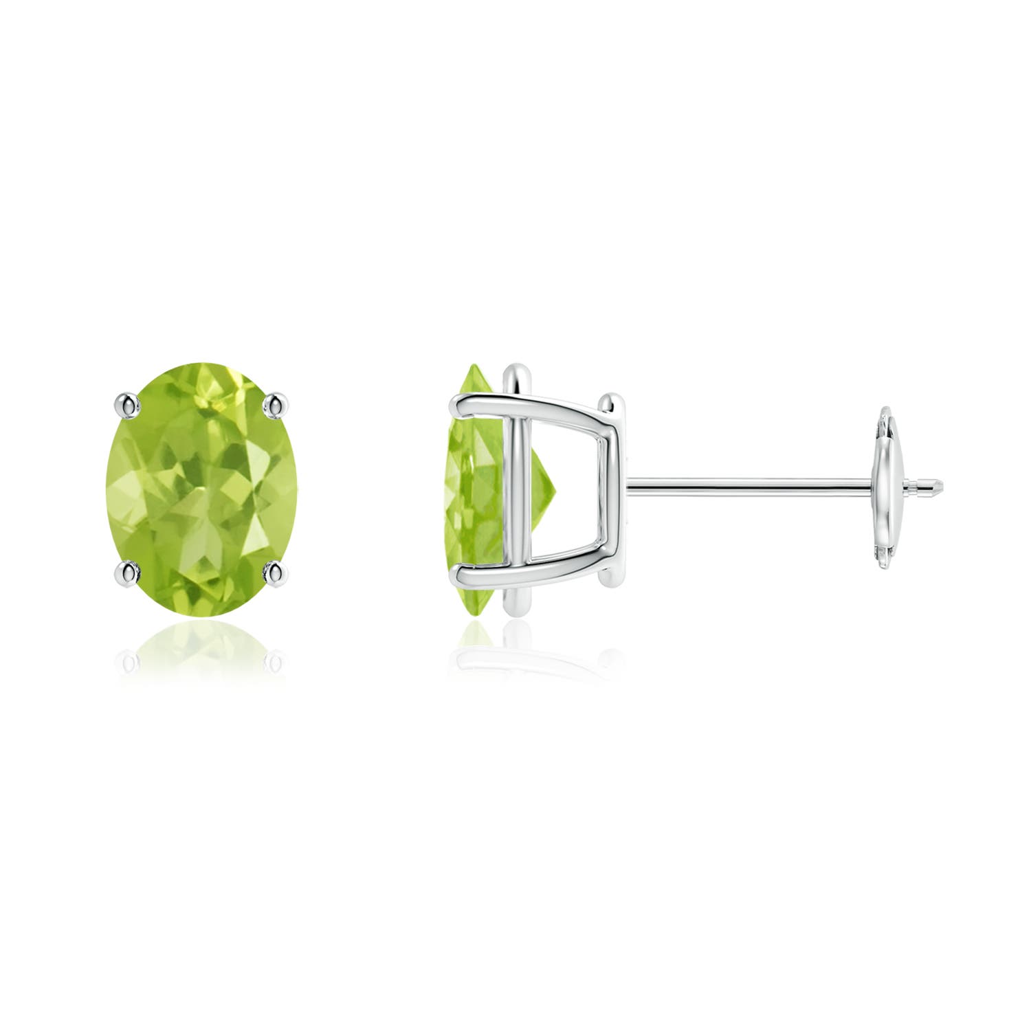 AA - Peridot / 2.7 CT / 14 KT White Gold