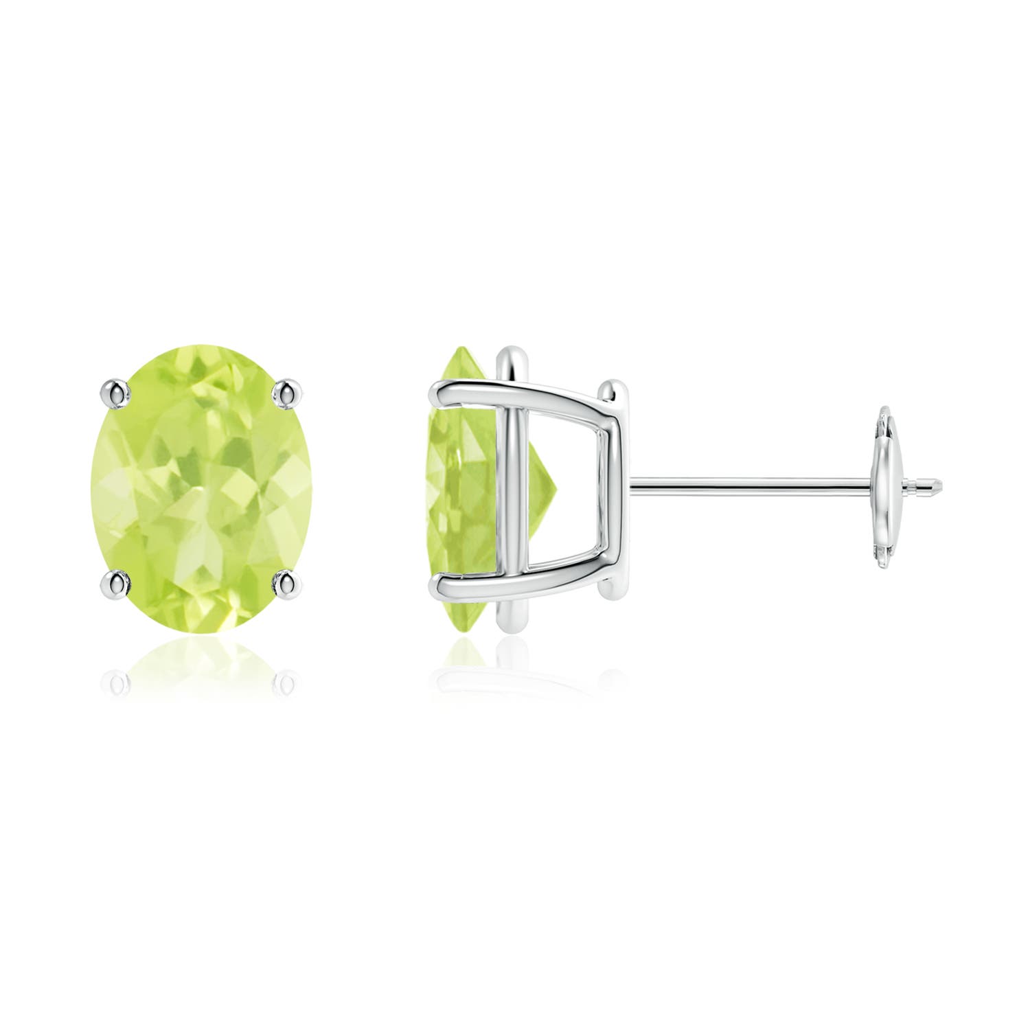 A - Peridot / 3.8 CT / 14 KT White Gold