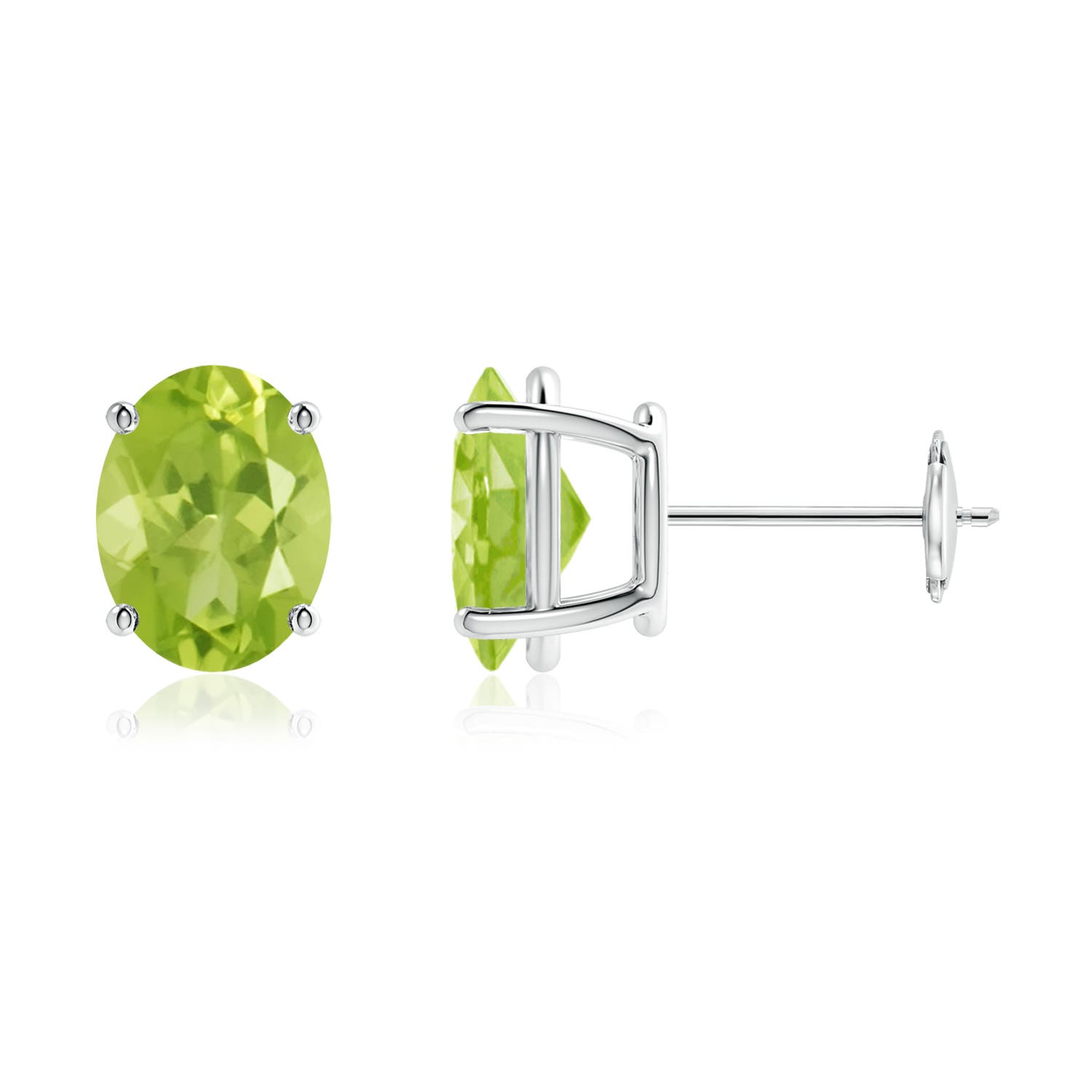 AA - Peridot / 3.8 CT / 14 KT White Gold