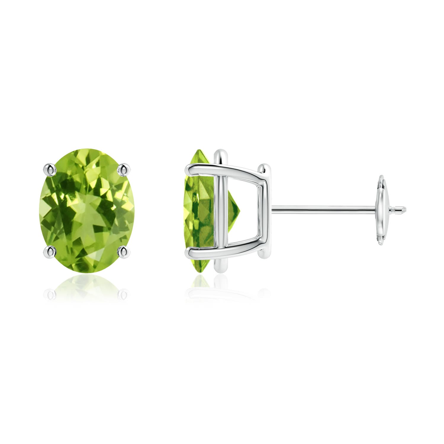 AAA - Peridot / 3.8 CT / 14 KT White Gold