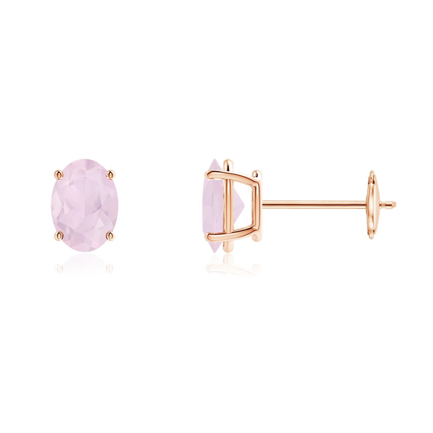 A - Rose Quartz / 1.4 CT / 14 KT Rose Gold