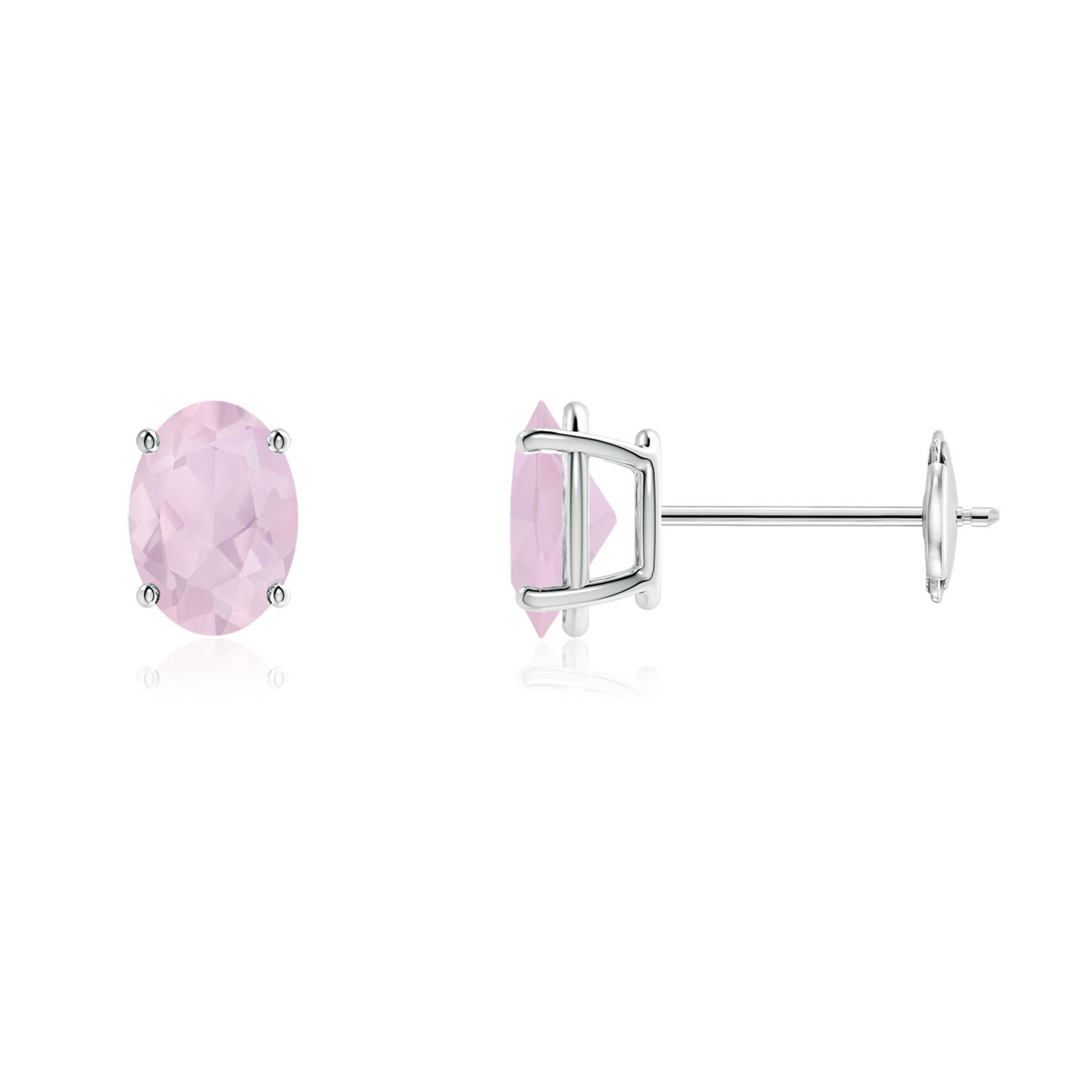 AA - Rose Quartz / 1.4 CT / 14 KT White Gold