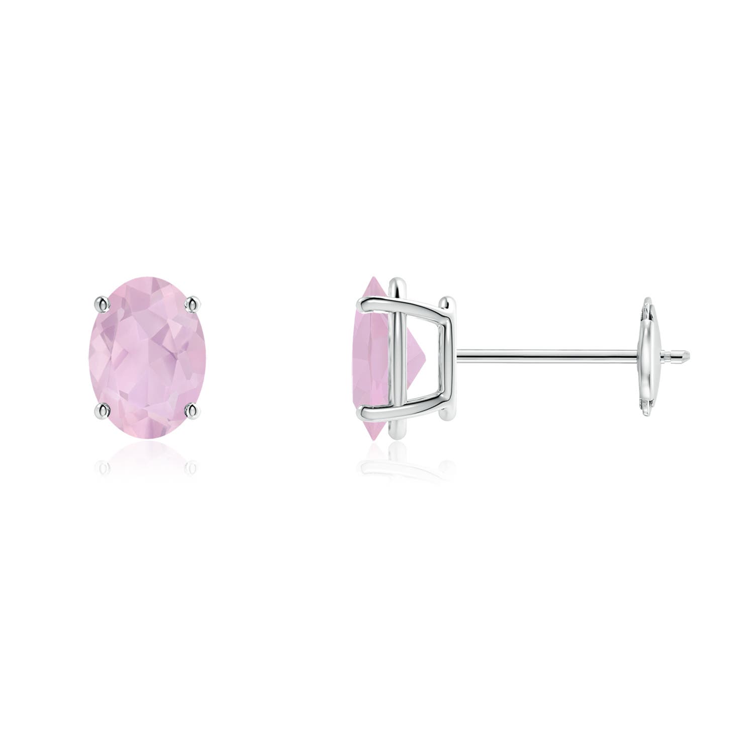 AAA - Rose Quartz / 1.4 CT / 14 KT White Gold