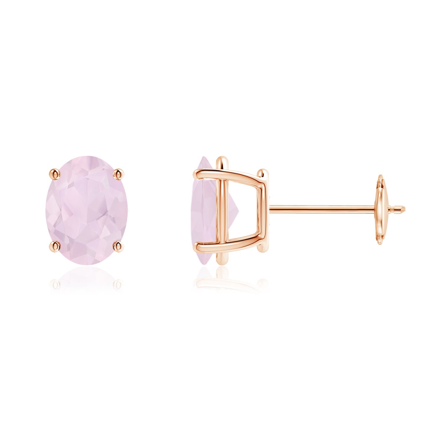 A - Rose Quartz / 2 CT / 14 KT Rose Gold