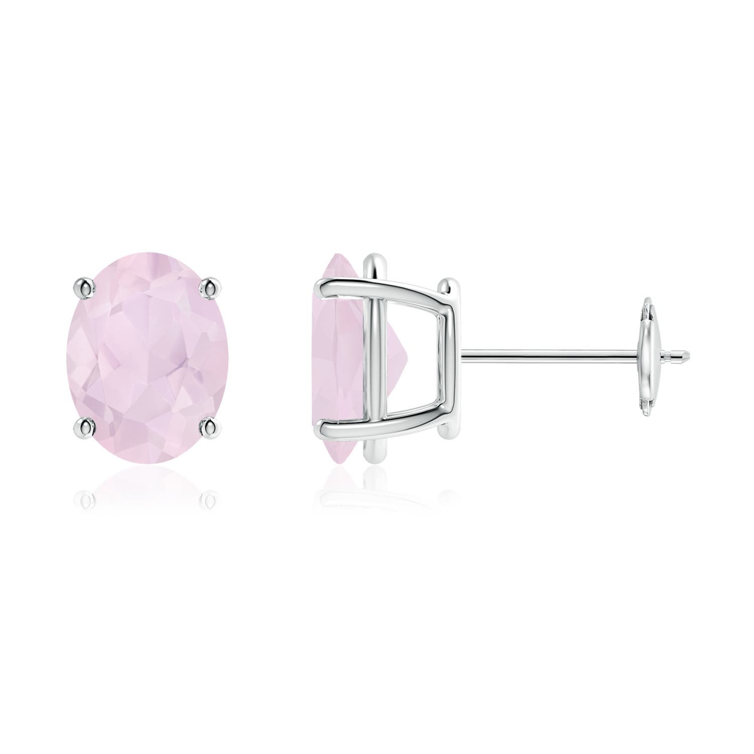 A - Rose Quartz / 3.04 CT / 14 KT White Gold