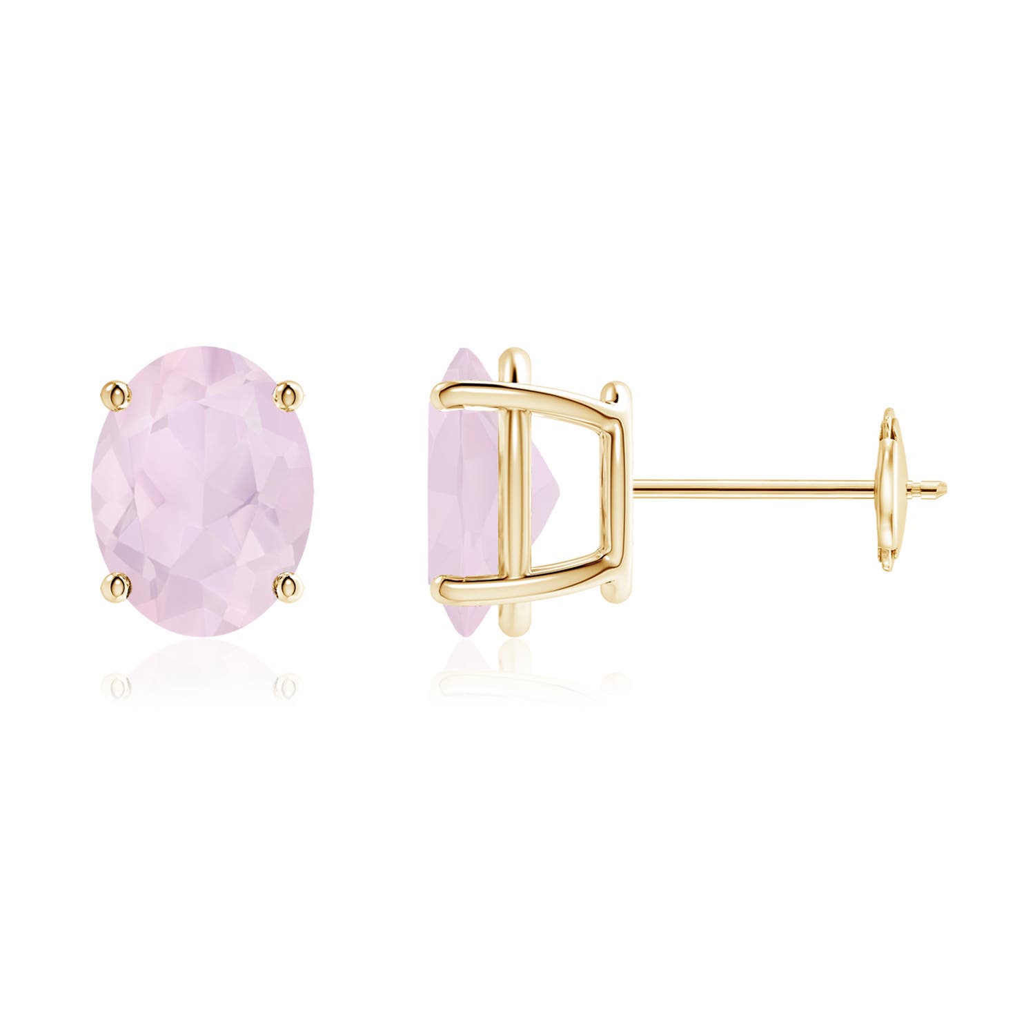 A - Rose Quartz / 3.04 CT / 14 KT Yellow Gold