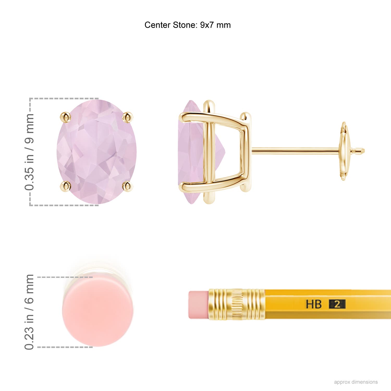 AA - Rose Quartz / 3.04 CT / 14 KT Yellow Gold