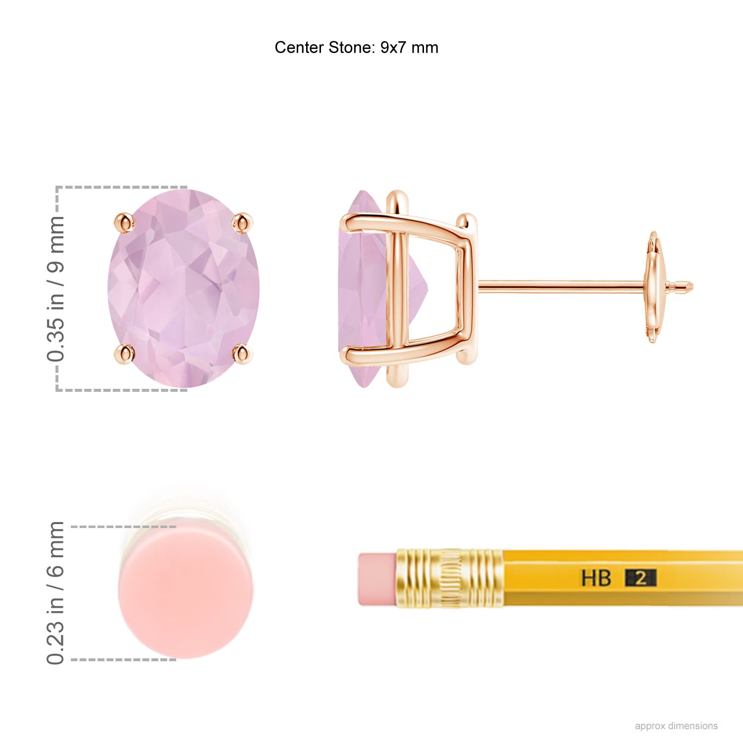 AAA - Rose Quartz / 3.04 CT / 14 KT Rose Gold