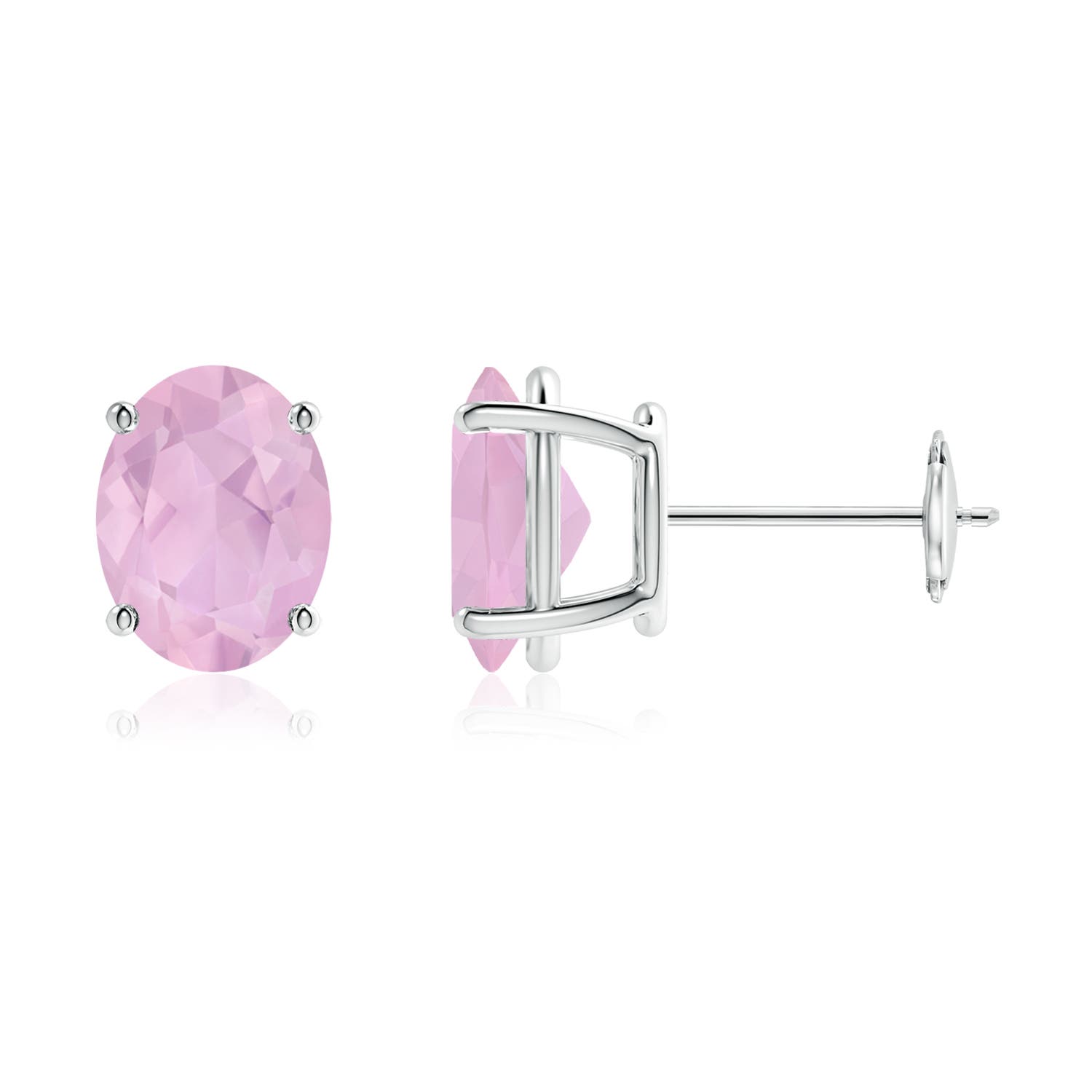 AAAA - Rose Quartz / 3.04 CT / 14 KT White Gold