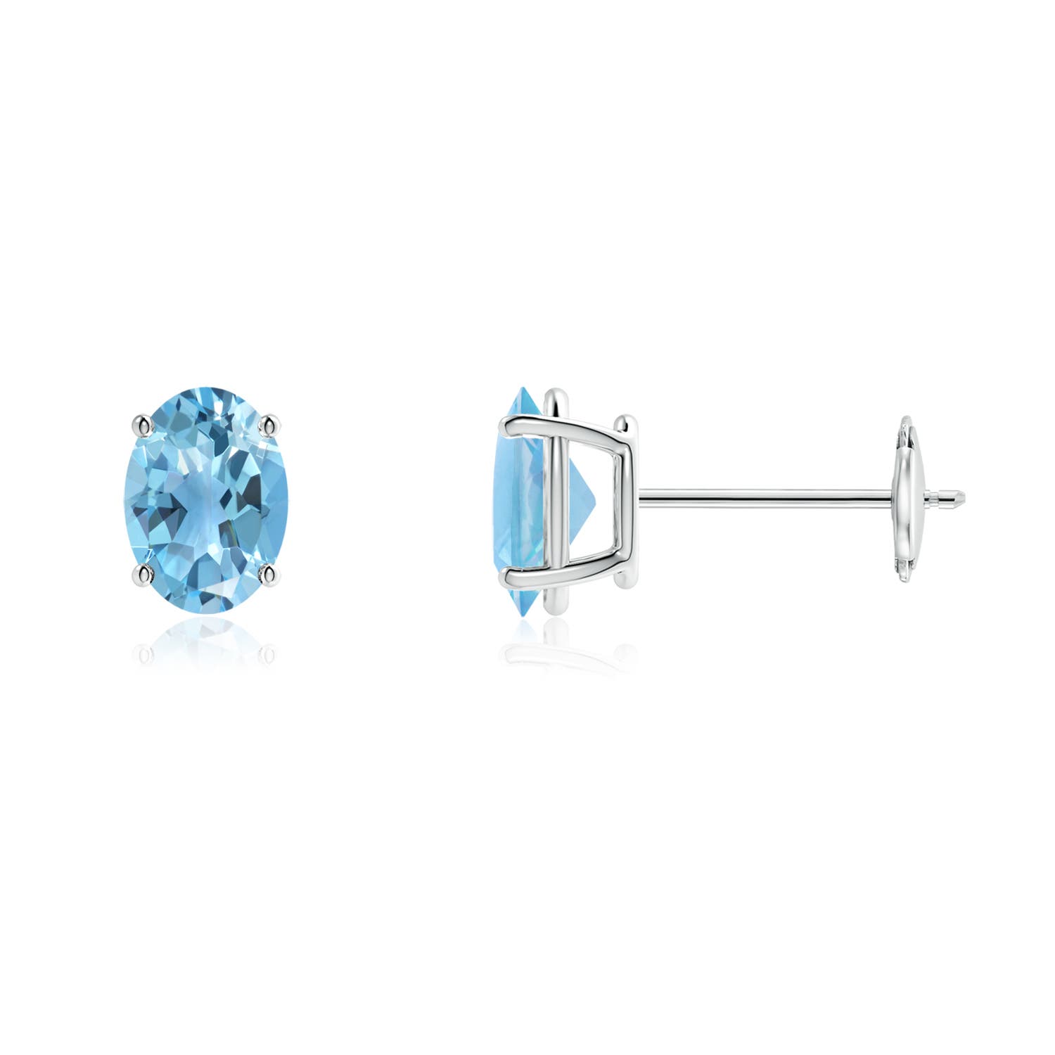 A - Swiss Blue Topaz / 1.9 CT / 14 KT White Gold