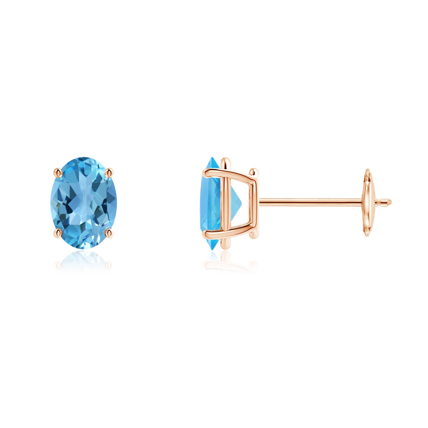 AA - Swiss Blue Topaz / 1.9 CT / 14 KT Rose Gold